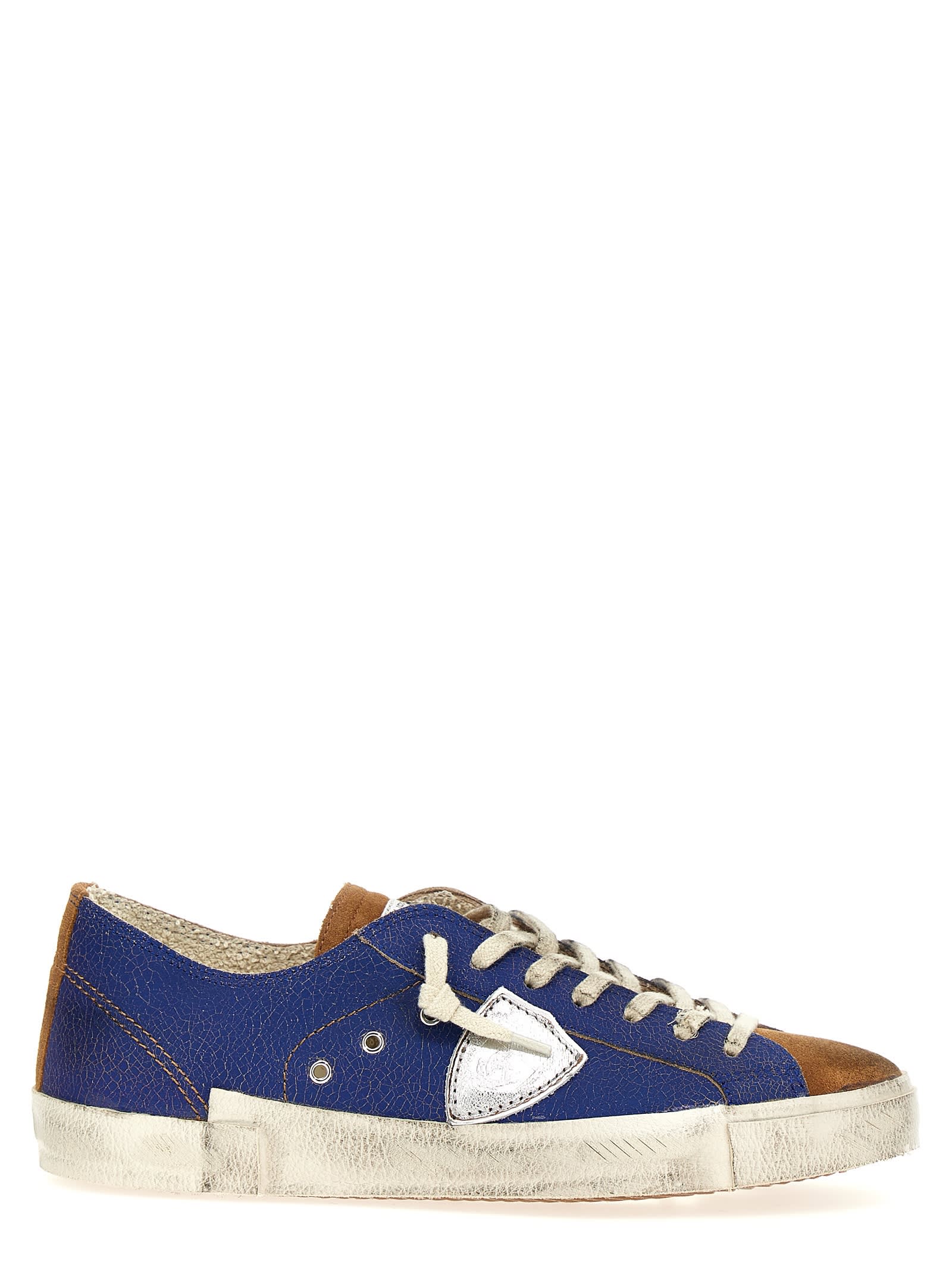 Shop Philippe Model Prsx Low Sneakers In Blue