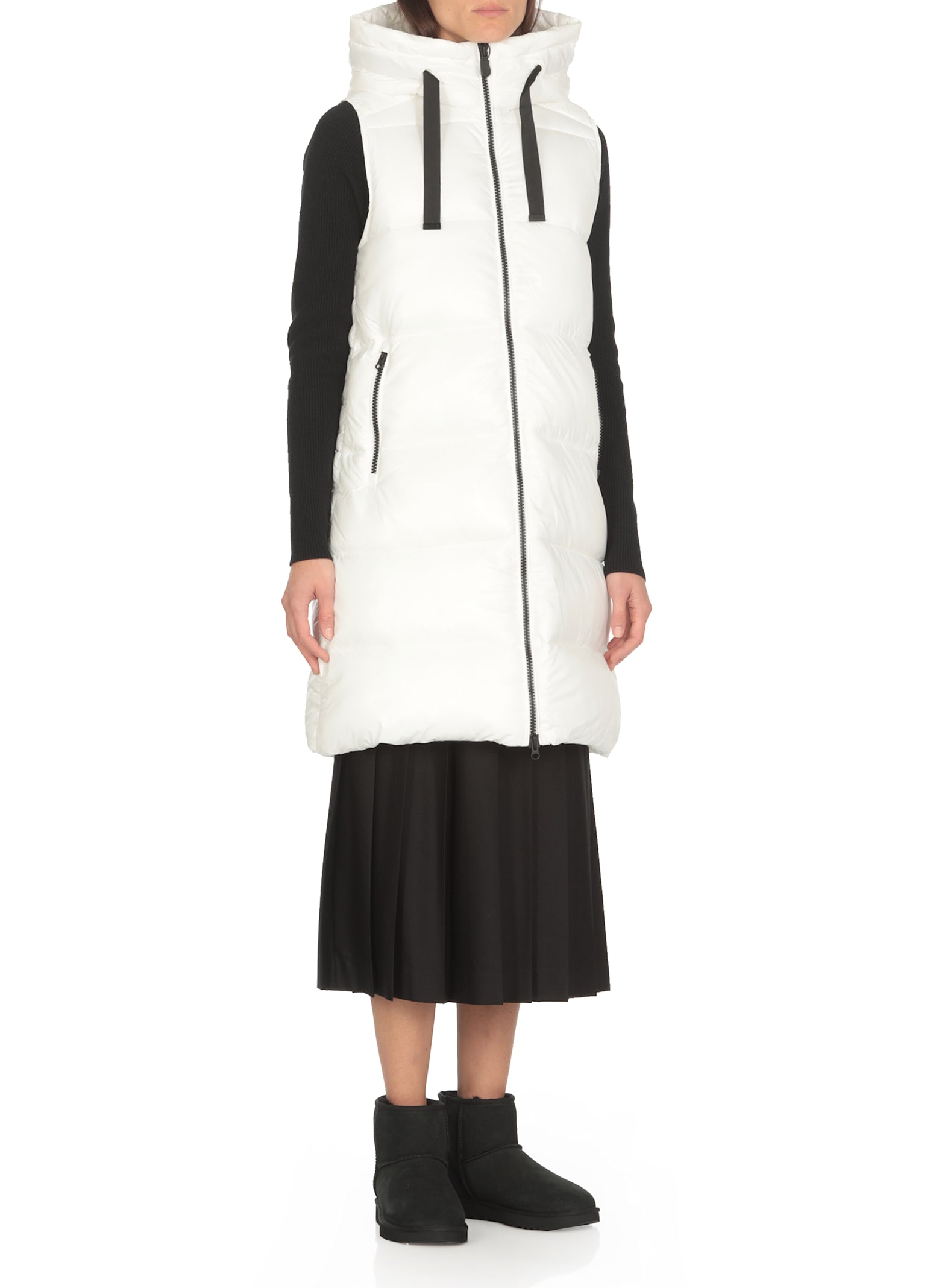 Shop Save The Duck Iria Long Vest In White