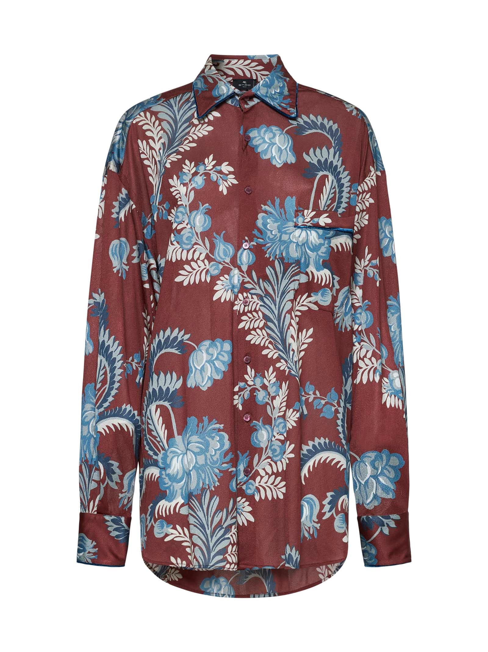 Shop Etro Shirt In Stampa F.do Moro