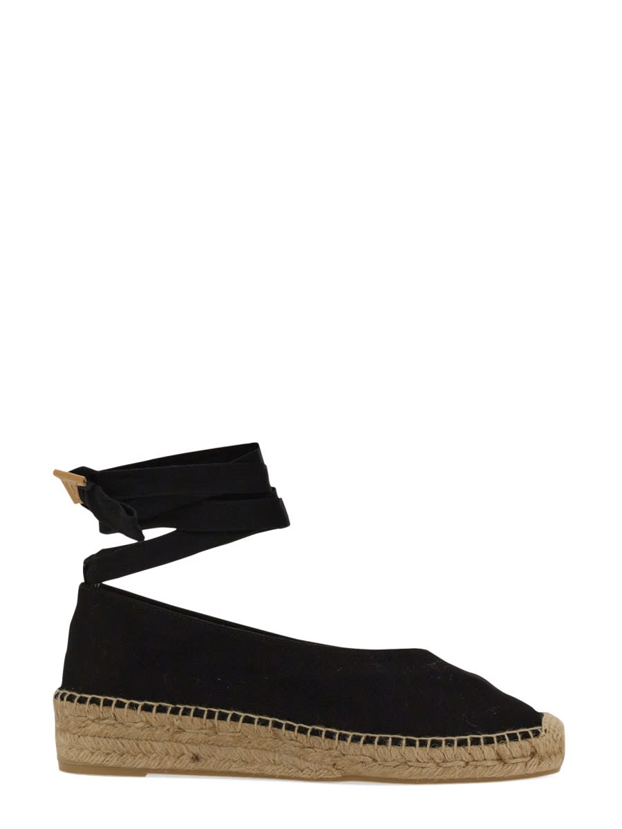 Shop Castaã±er Espadrilla Gea In Black