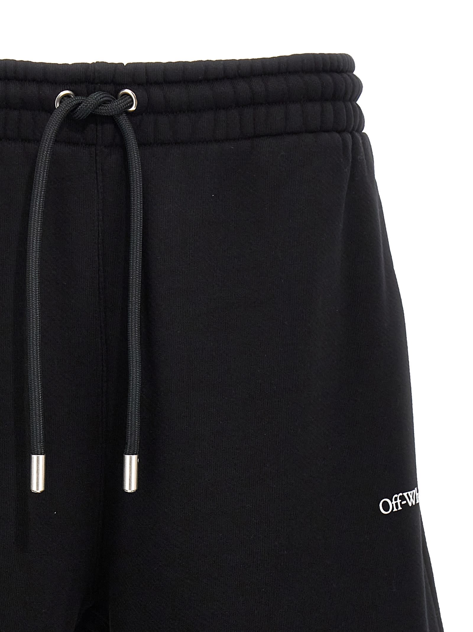 Shop Off-white Windy Arrow Skate Bermuda Shorts In Black /white