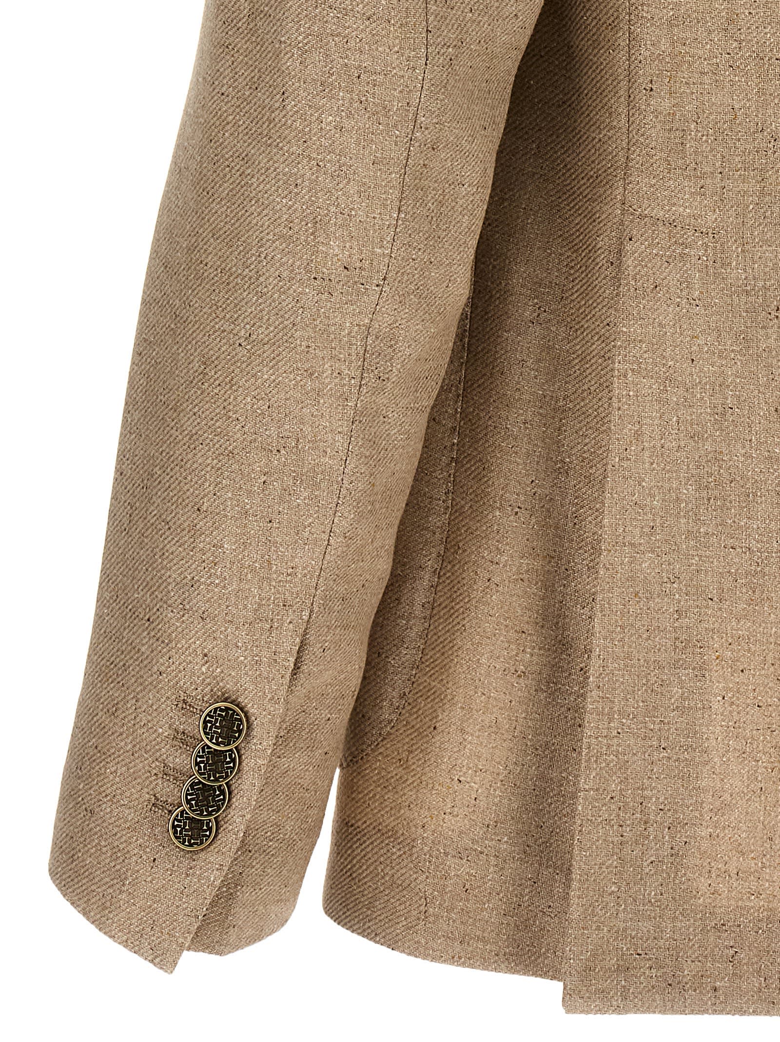 Shop Tagliatore Montecarlo Blazer In Beige