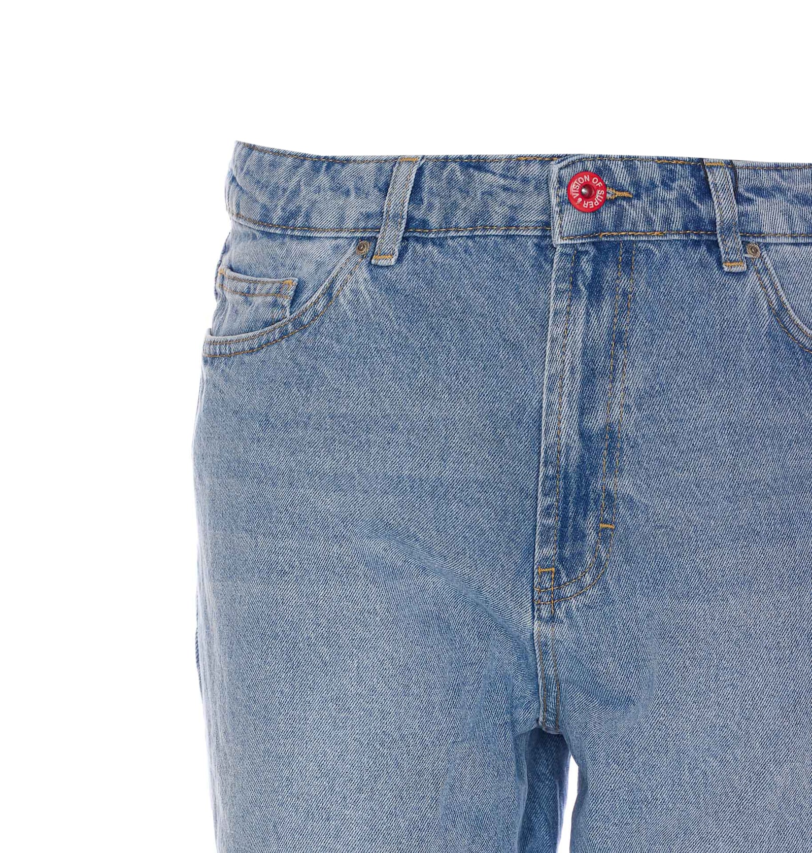 Vision Of Super Heart Laser Print Jeans
