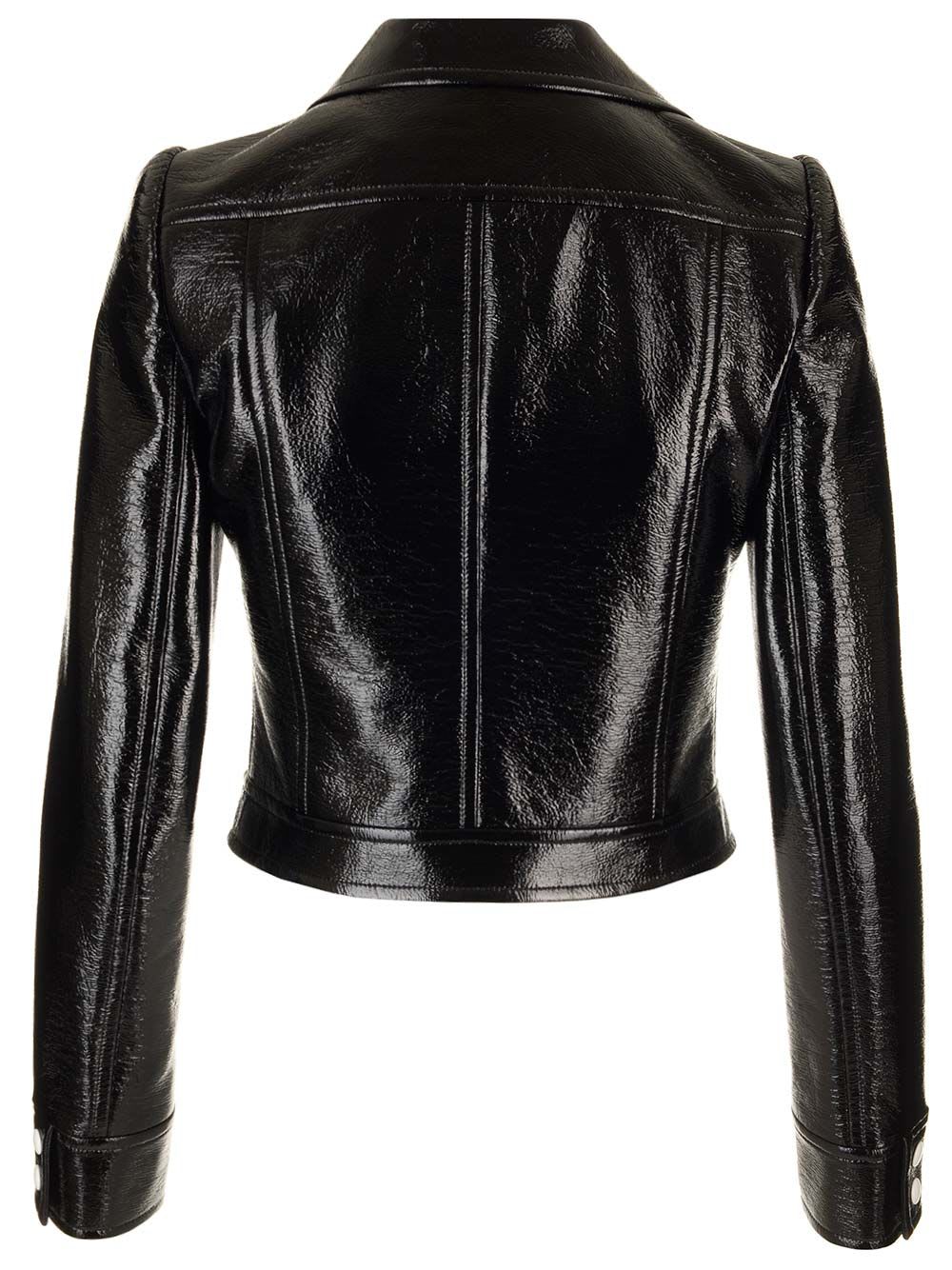 Shop Courrèges Black Vinyl Re-edition Jacket