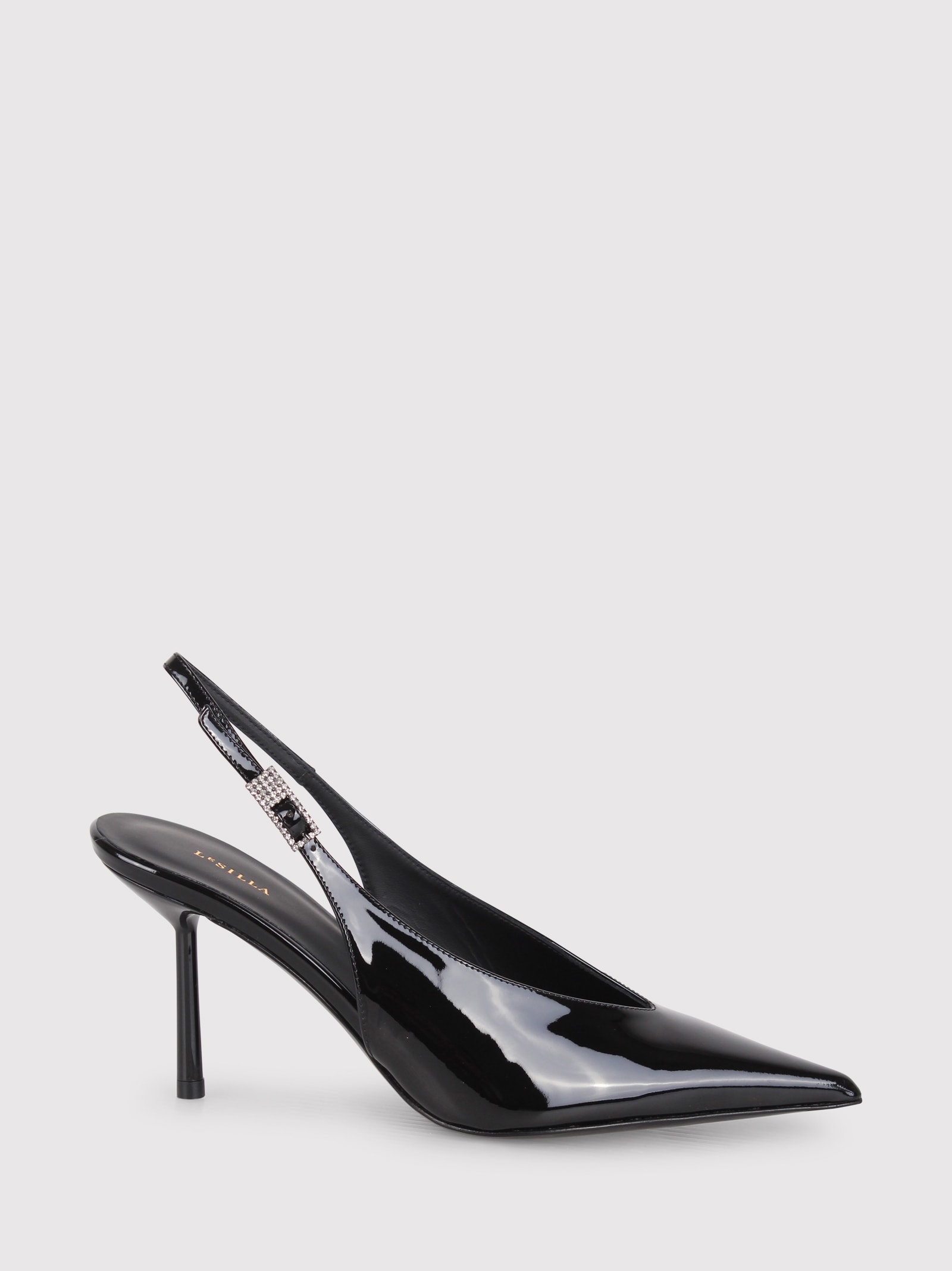 Shop Le Silla Clivage Leather Pumps