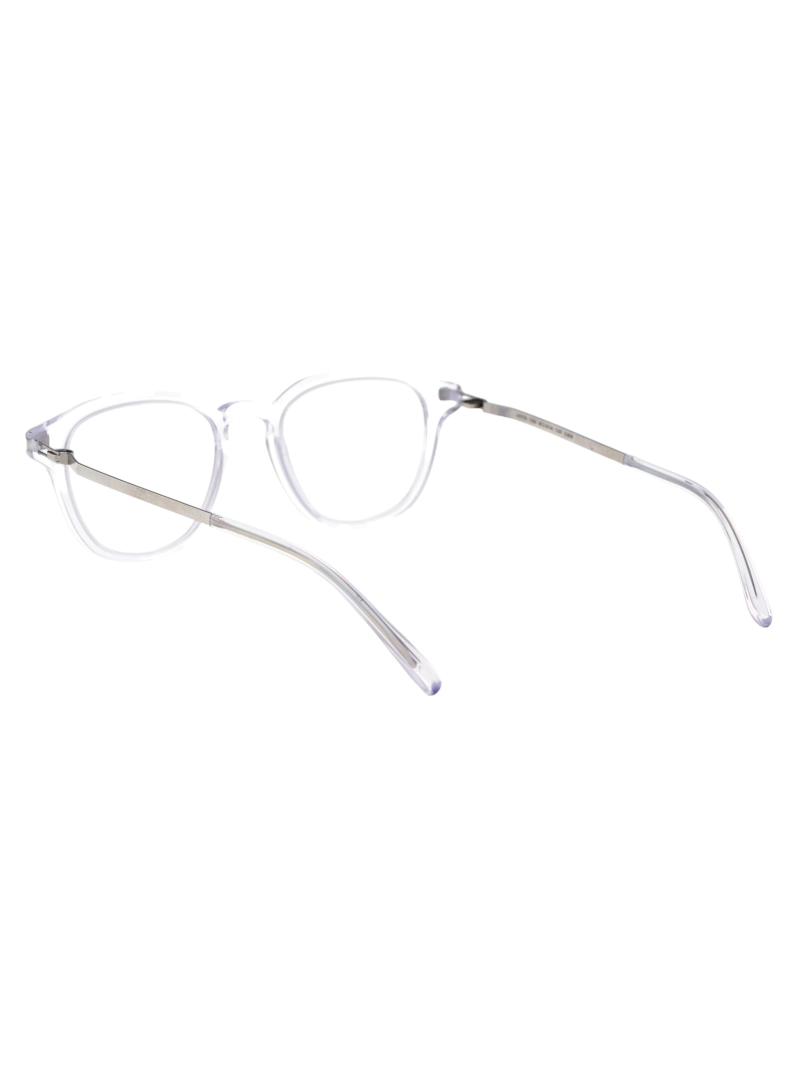 Shop Mykita Yura Glasses In 825 C72 Limpid/shiny Silver Clear