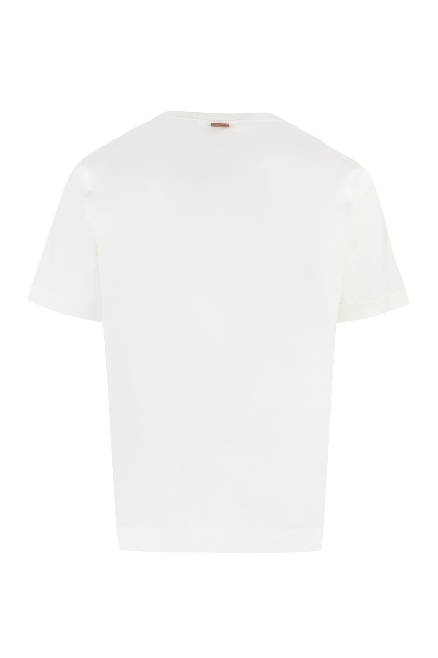 Zegna T-shirt In Cotone Bianco  Uomo In Ivory
