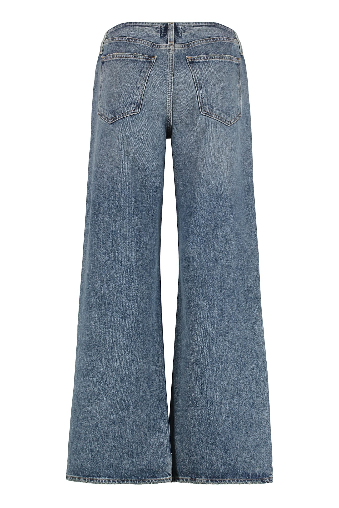 Shop Agolde Lex Wide-leg Jeans In Denim