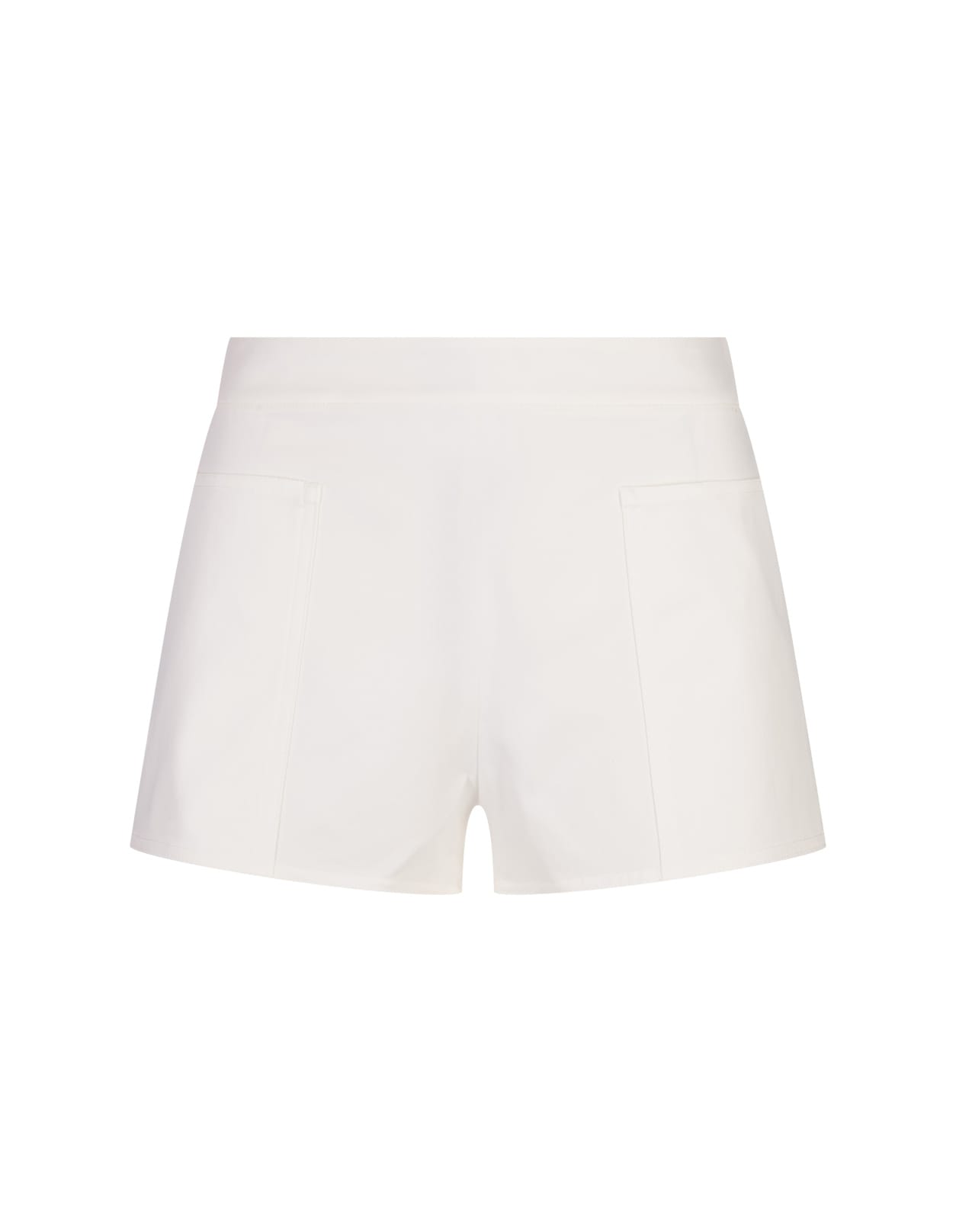 Shop Max Mara White Riad Shorts In C
