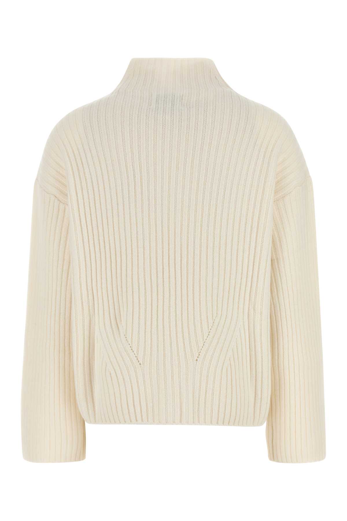 Shop Loulou Studio Ivory Cashmere Ines Sweater