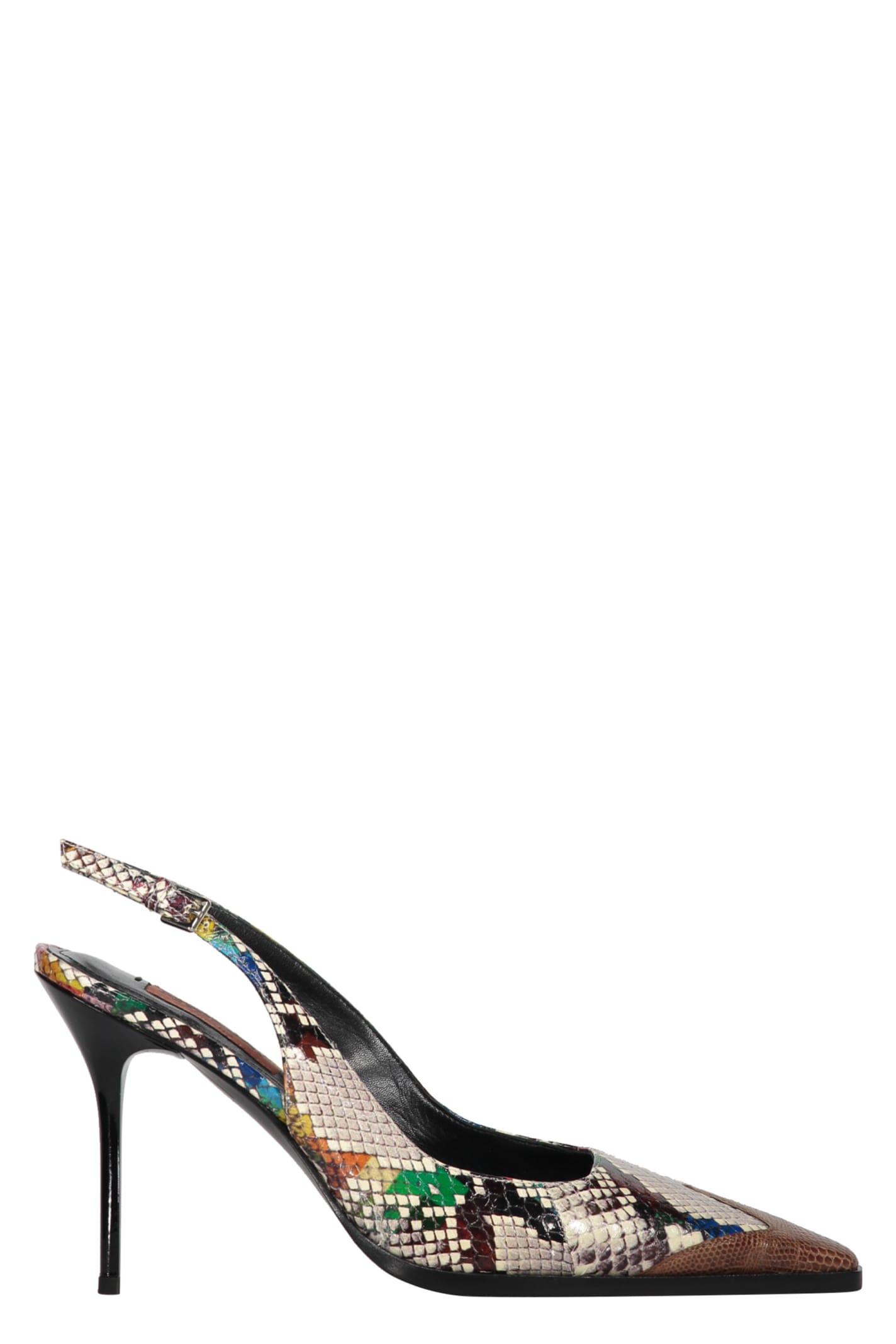 Shop Missoni Leather Slingback Pumps In Animalier