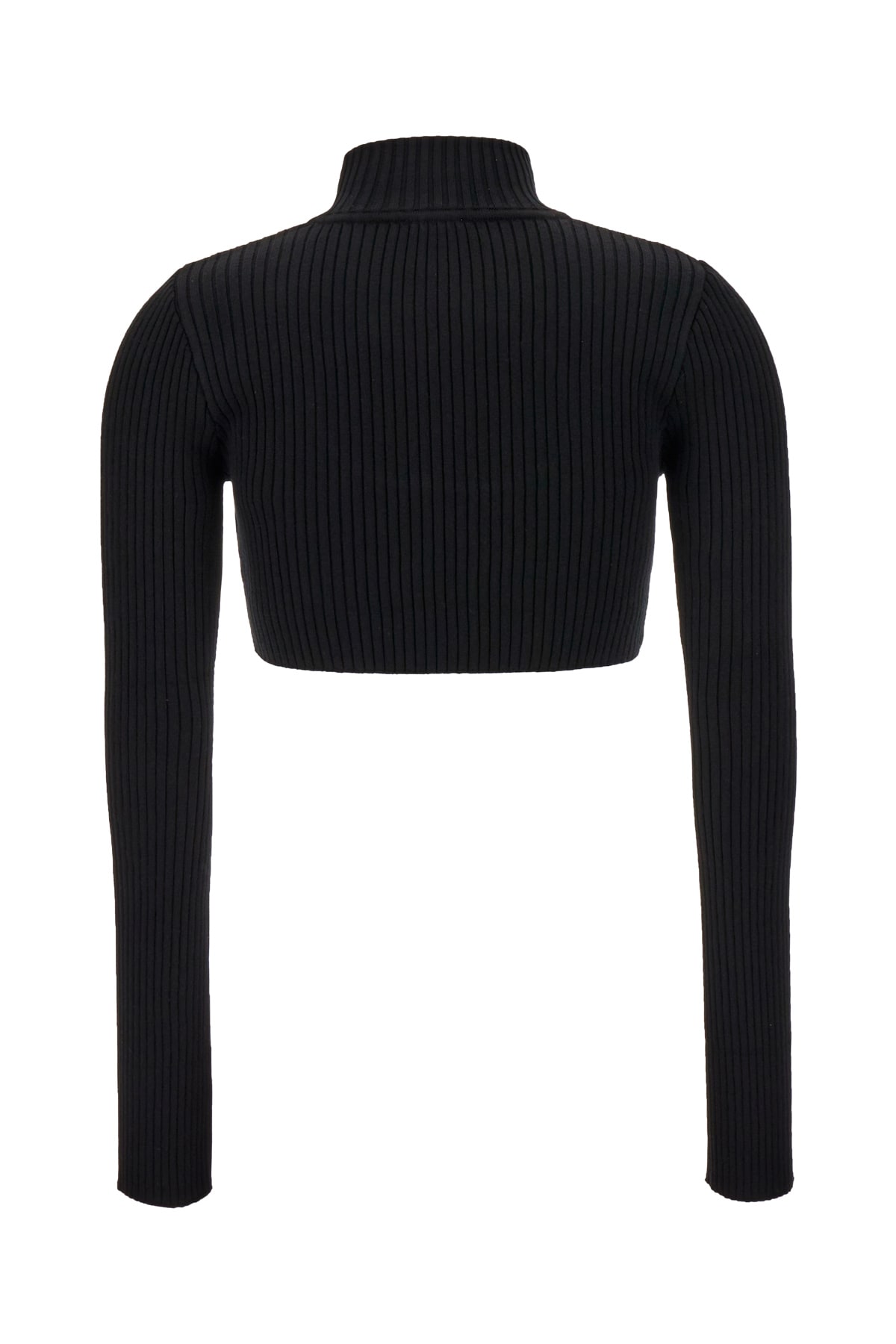 Shop Courrèges Black Viscose Blend Top In 9999