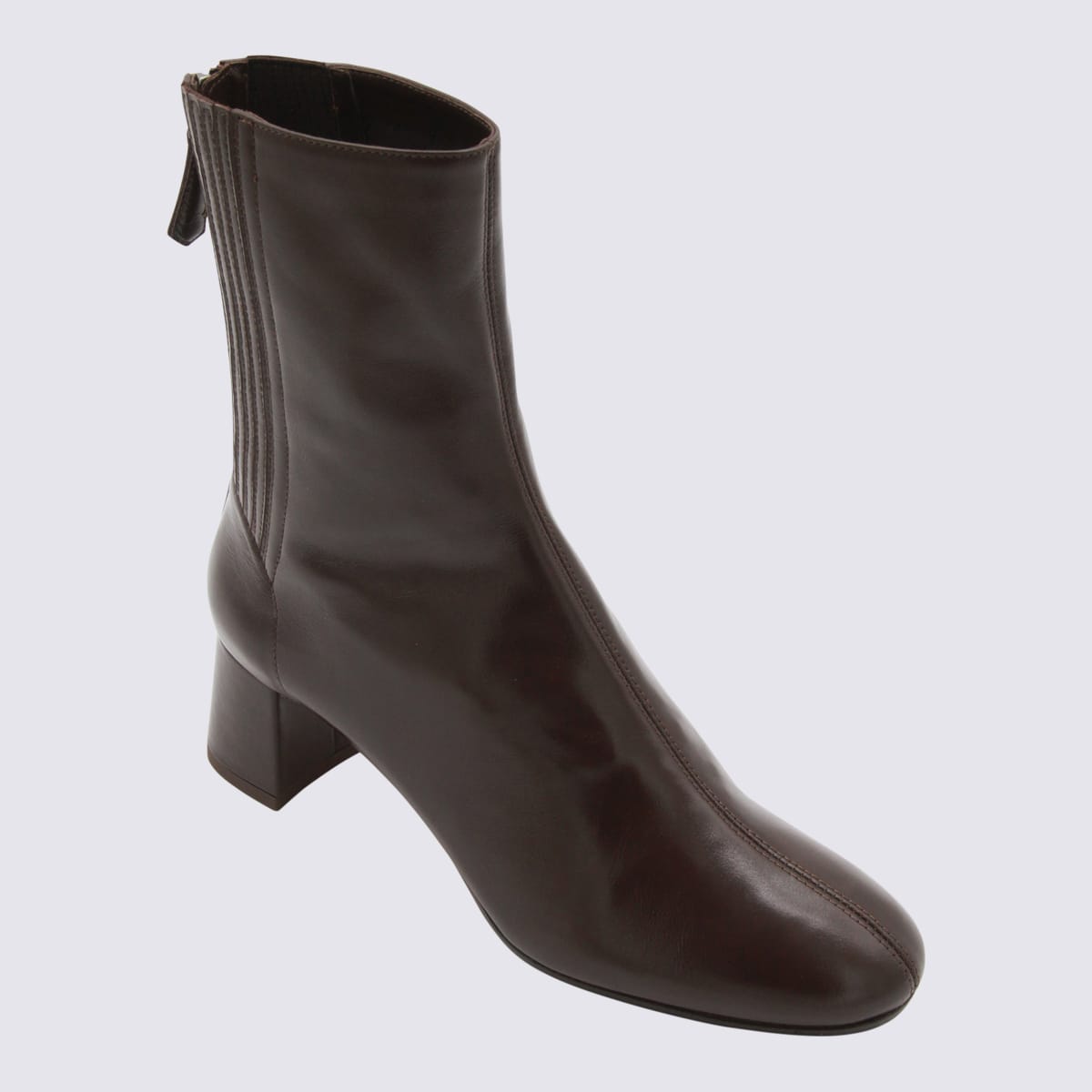 Aquazzura Brown Leather Saint Honore Boots In Brown