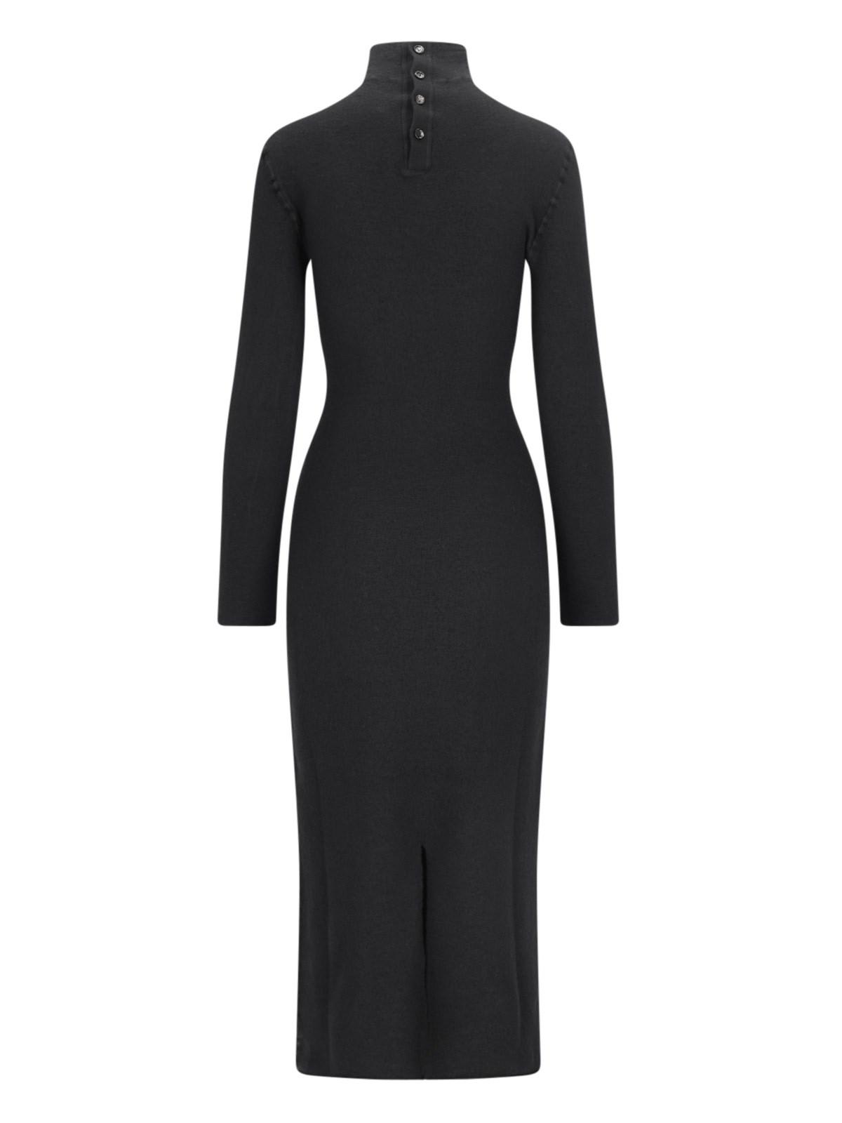 Shop Bottega Veneta Maxi Sheath Dress In Nero