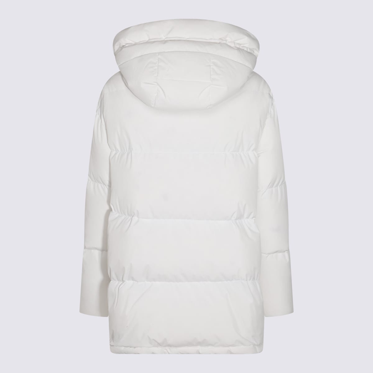 Shop Moorer White Wool Calliope Down Jacket