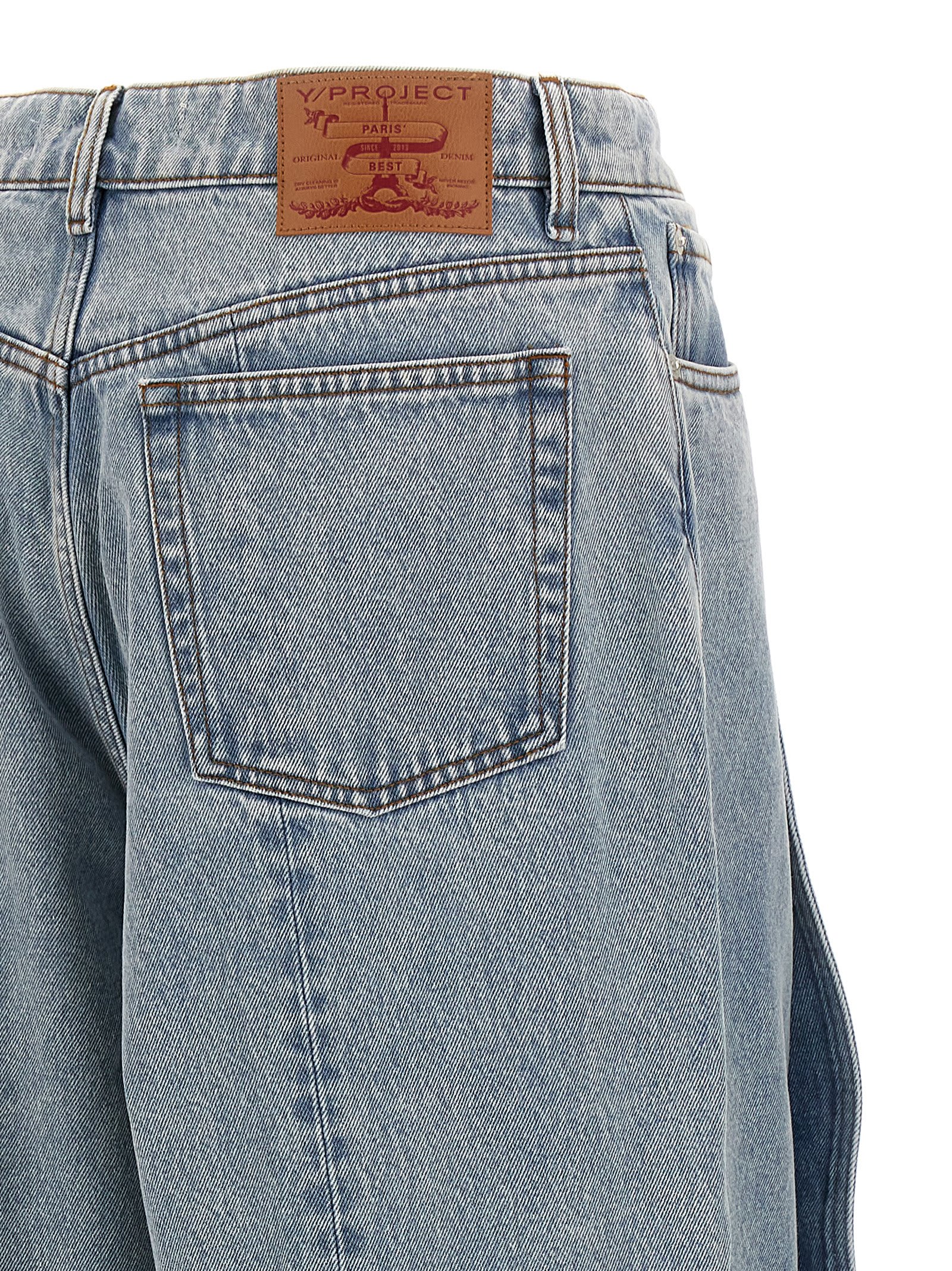 Shop Y/project Evergreen Banana Jeans In Light Blue