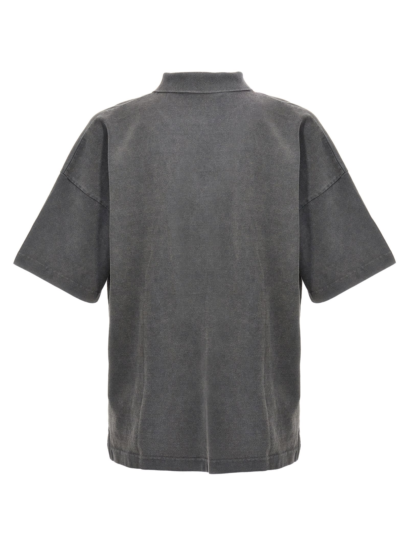 Shop Jw Anderson Anchor Polo Shirt In Gray