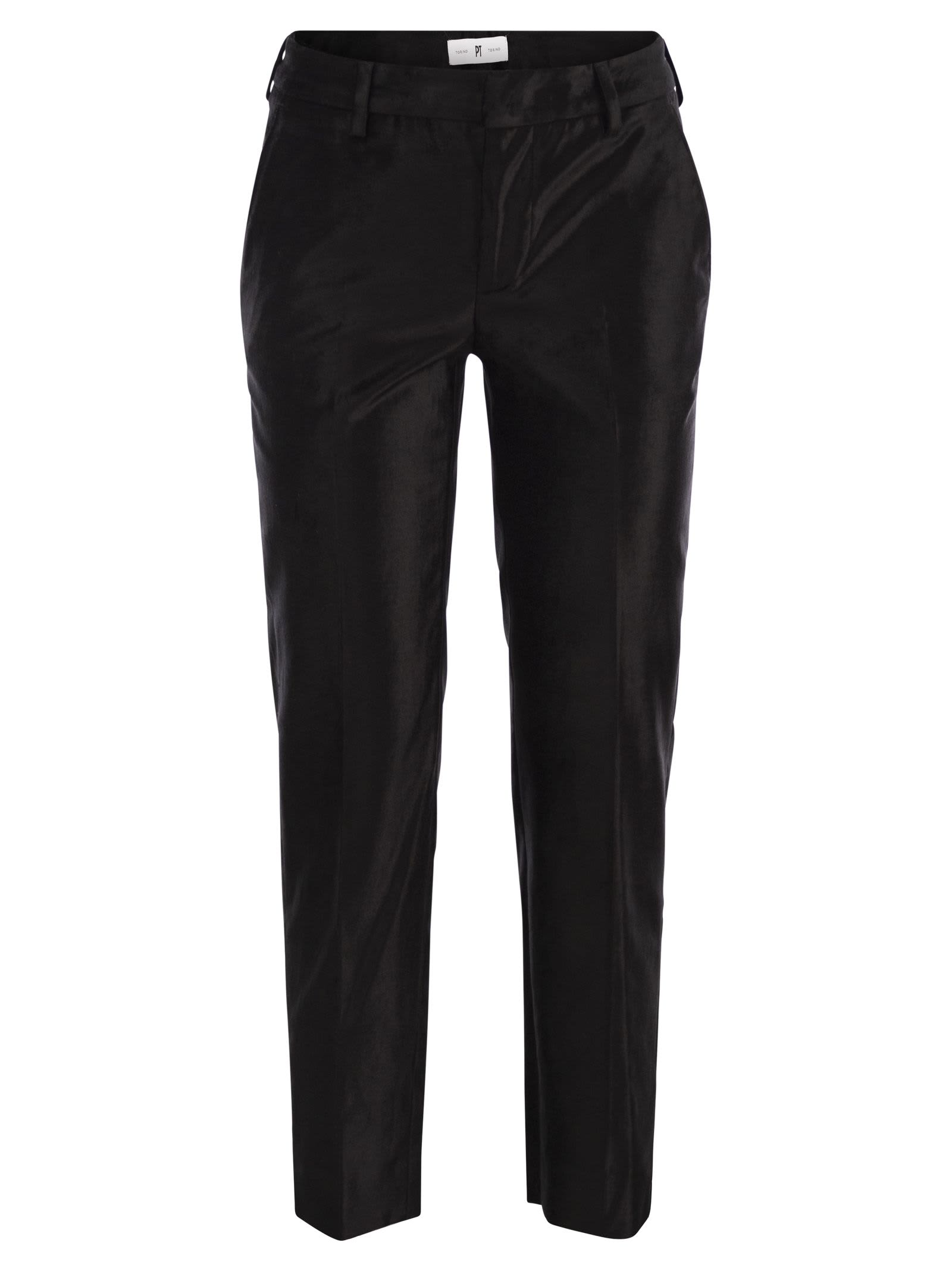 PT TORINO NEW YORK - VELVET TROUSERS 