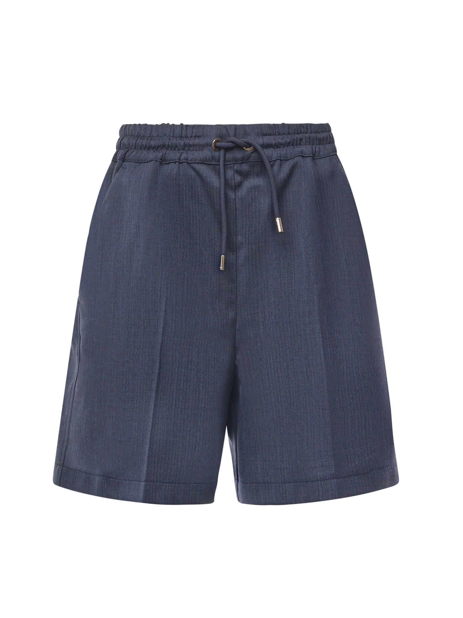 Pinko Wool Shorts In Blue