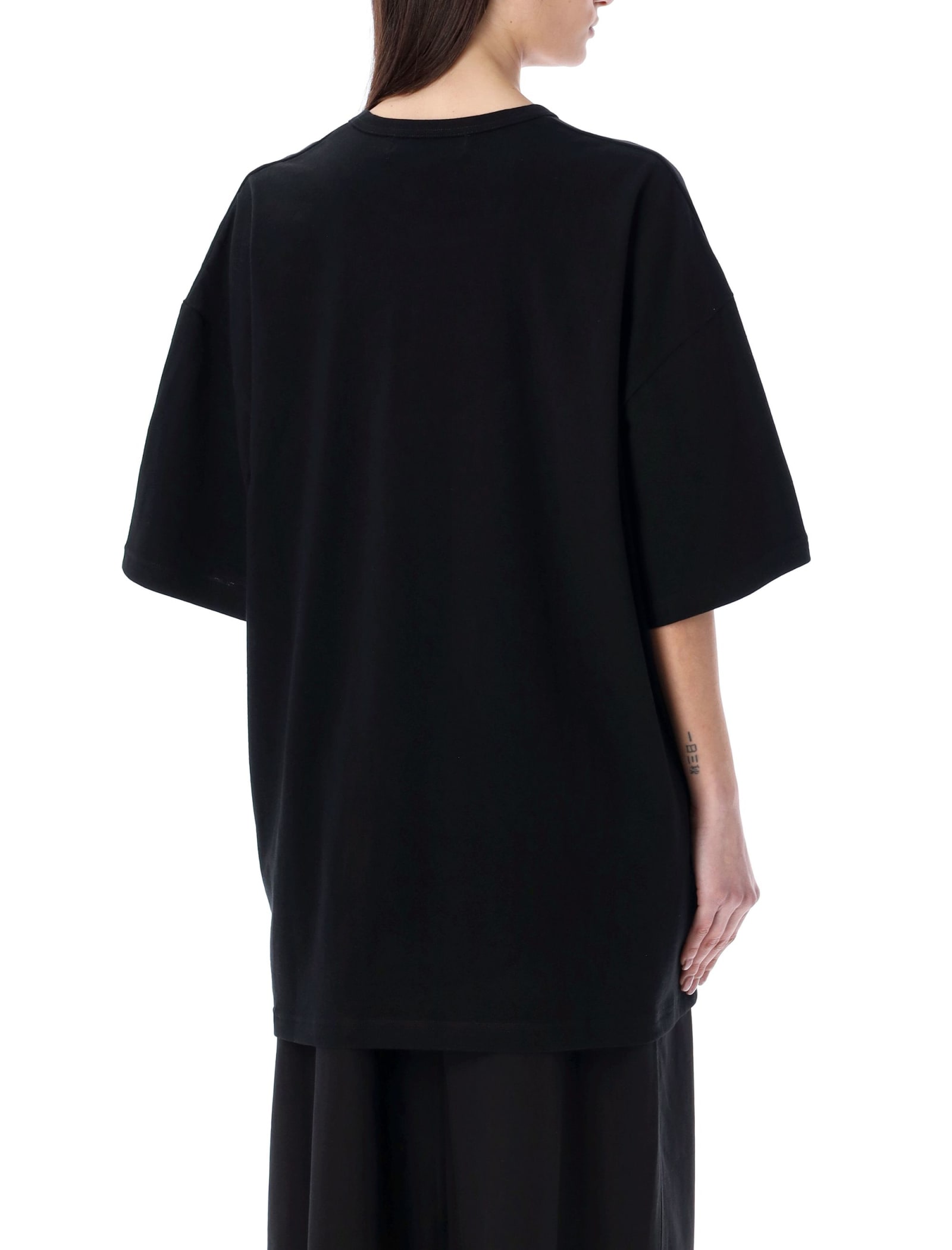 Black Comme Des Garçons Graphic-print Cotton T-shirt In Black 