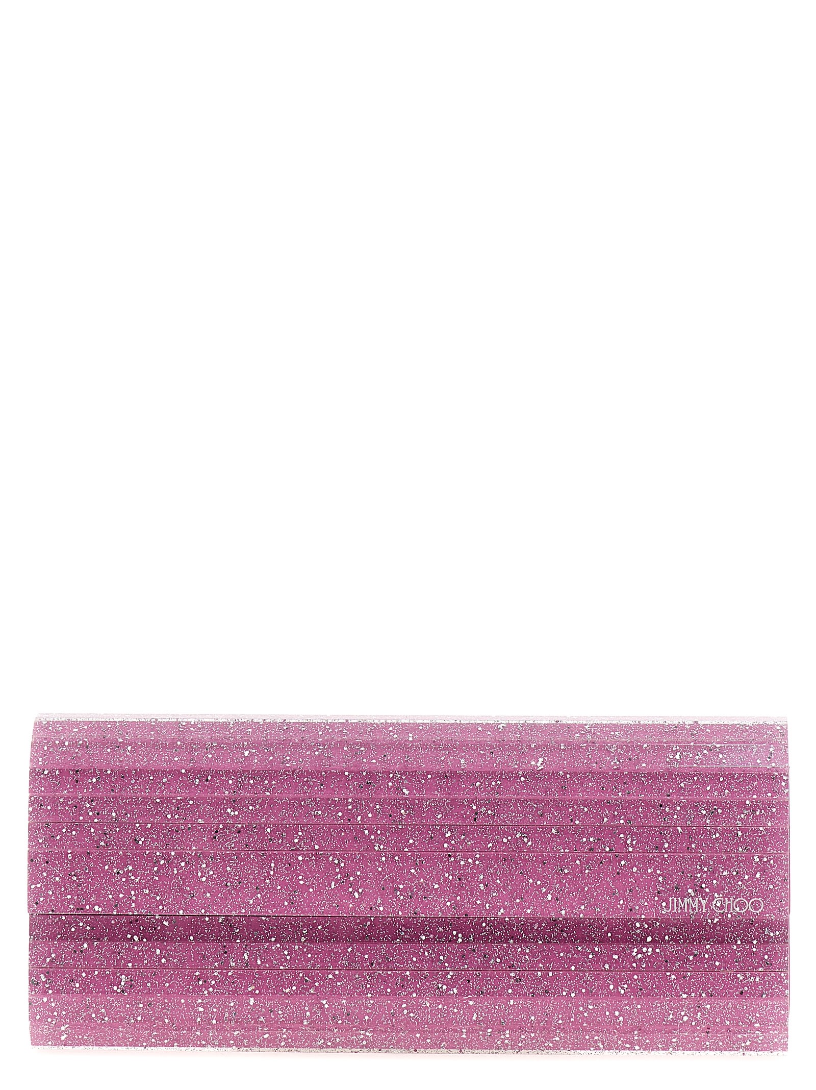 Jimmy Choo Sweetie Glitter Clutch Bag In Pink