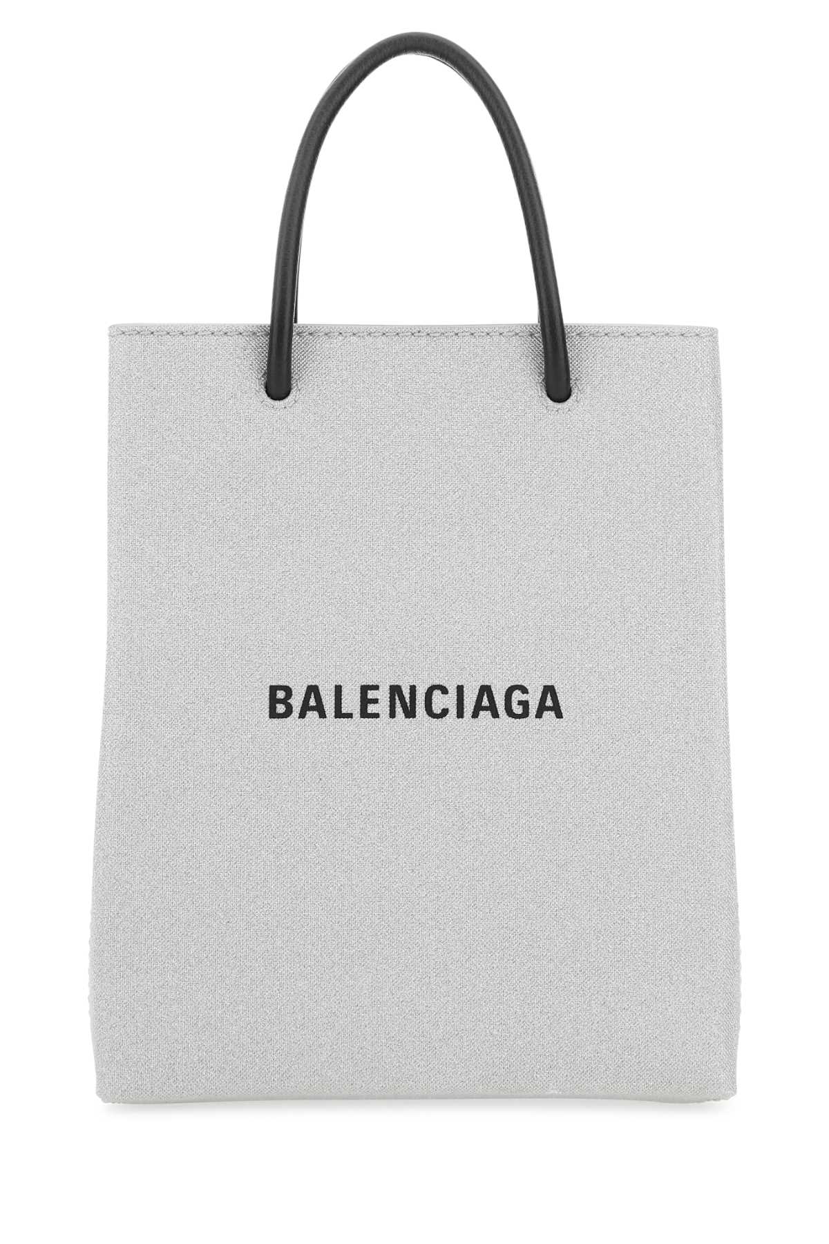 Shop Balenciaga Silver Fabric Phone Case In 8102