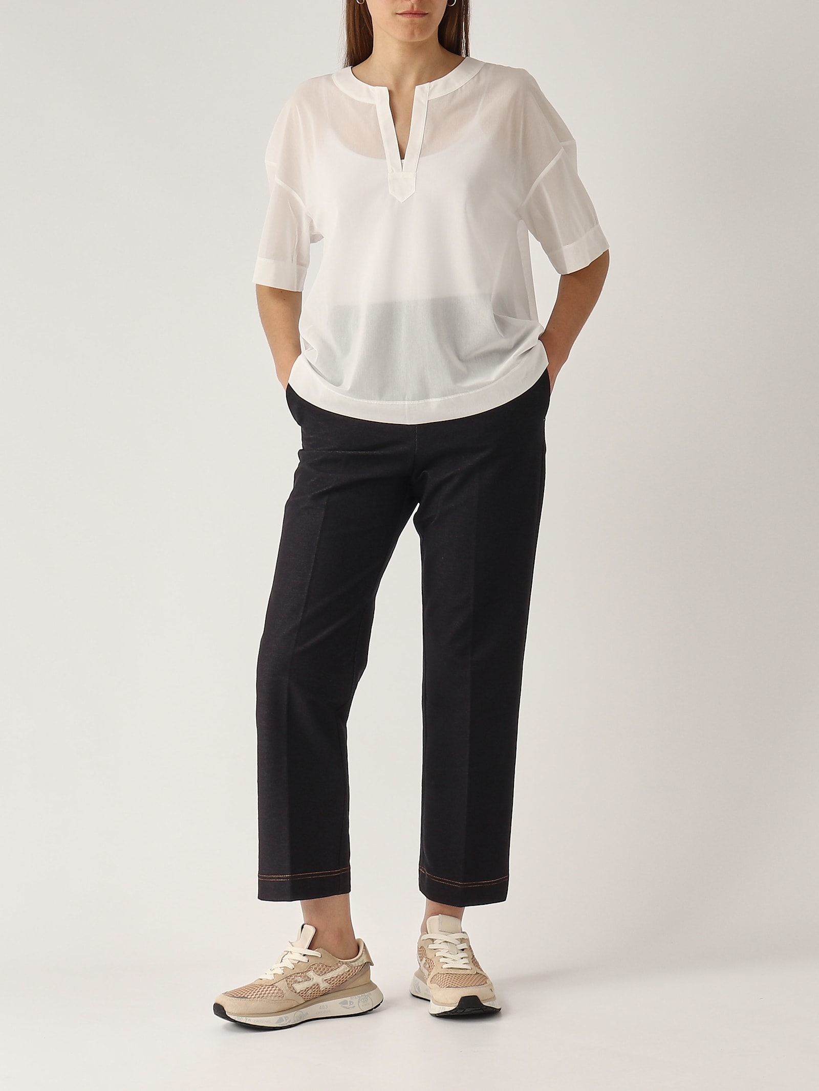 Max Mara Fidato Blouse In Bianco