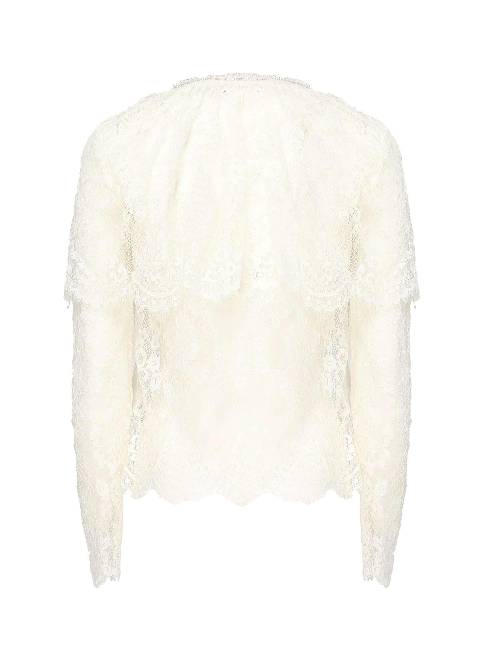 Self-portrait Topwear In White Polyamide In White