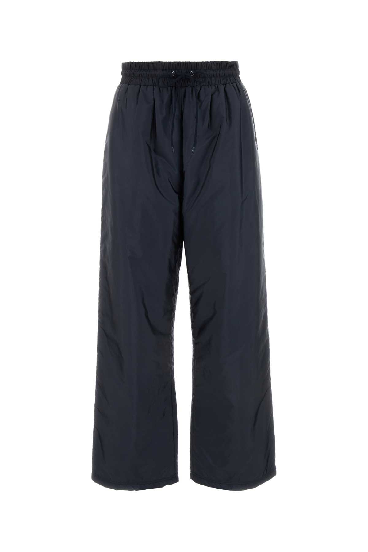 Blue Nylon Padded Pant