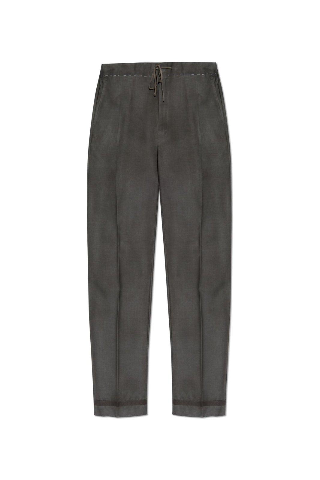 Drawstring Straight-leg Trousers