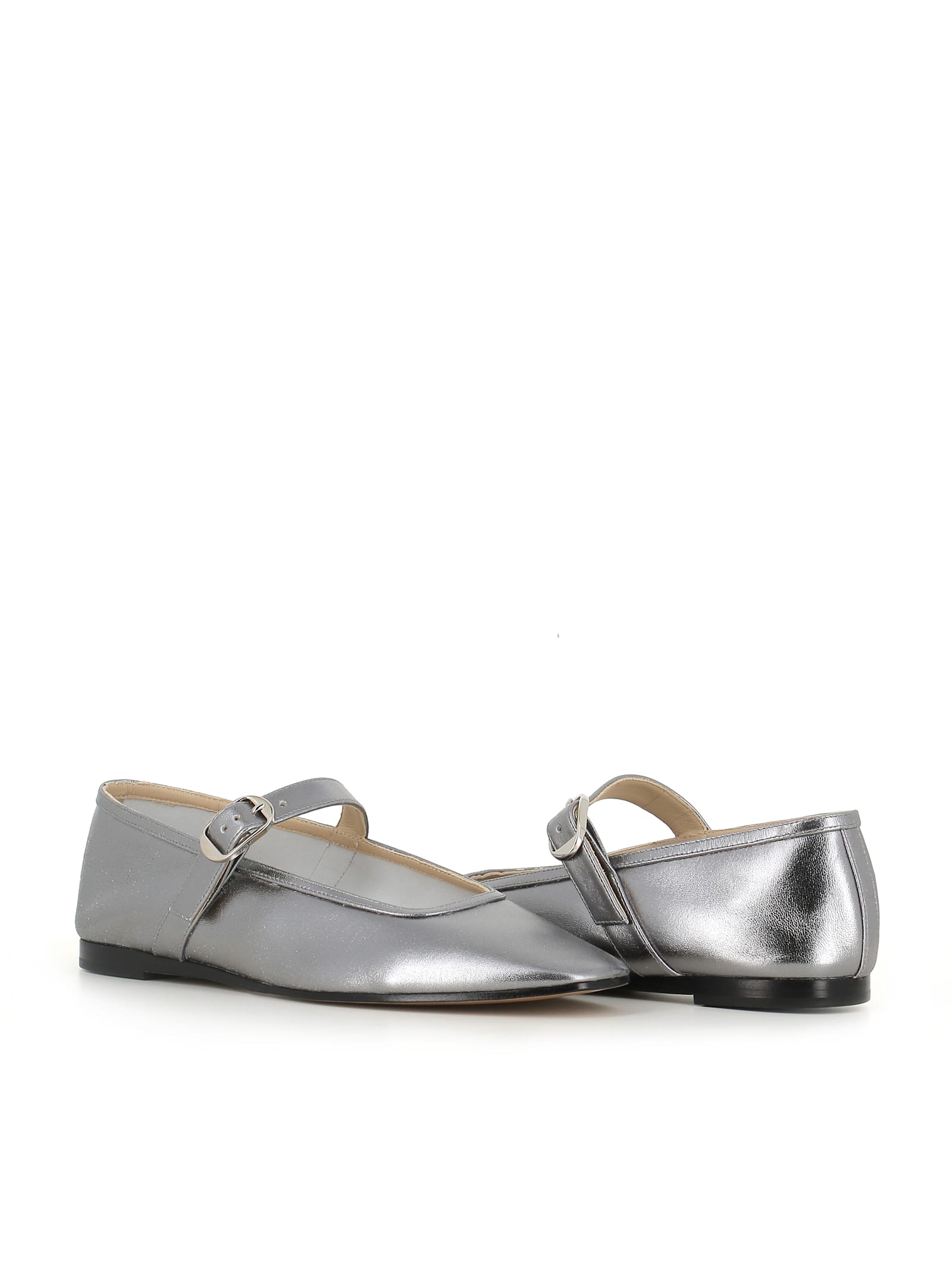 Shop Le Monde Beryl Ballerina Ballet In Silver