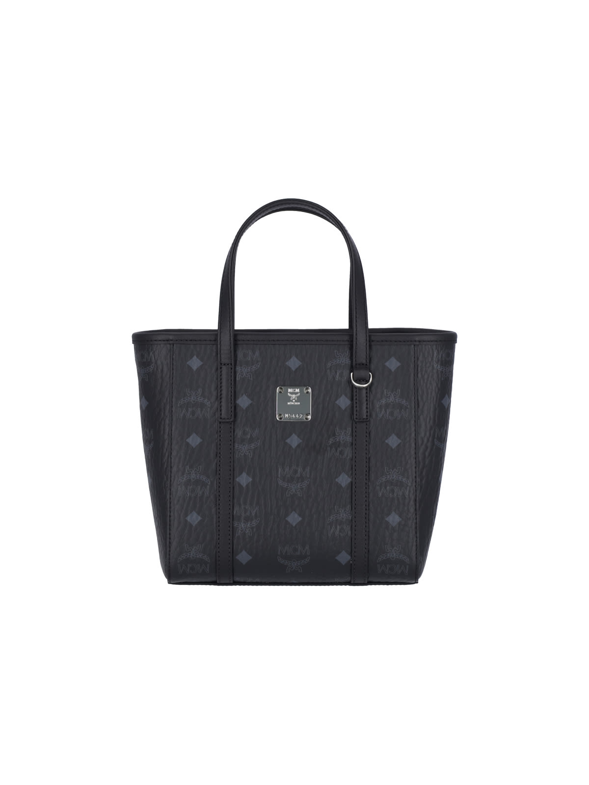 Mcm Toni Top-zip Mini Handbag In Black