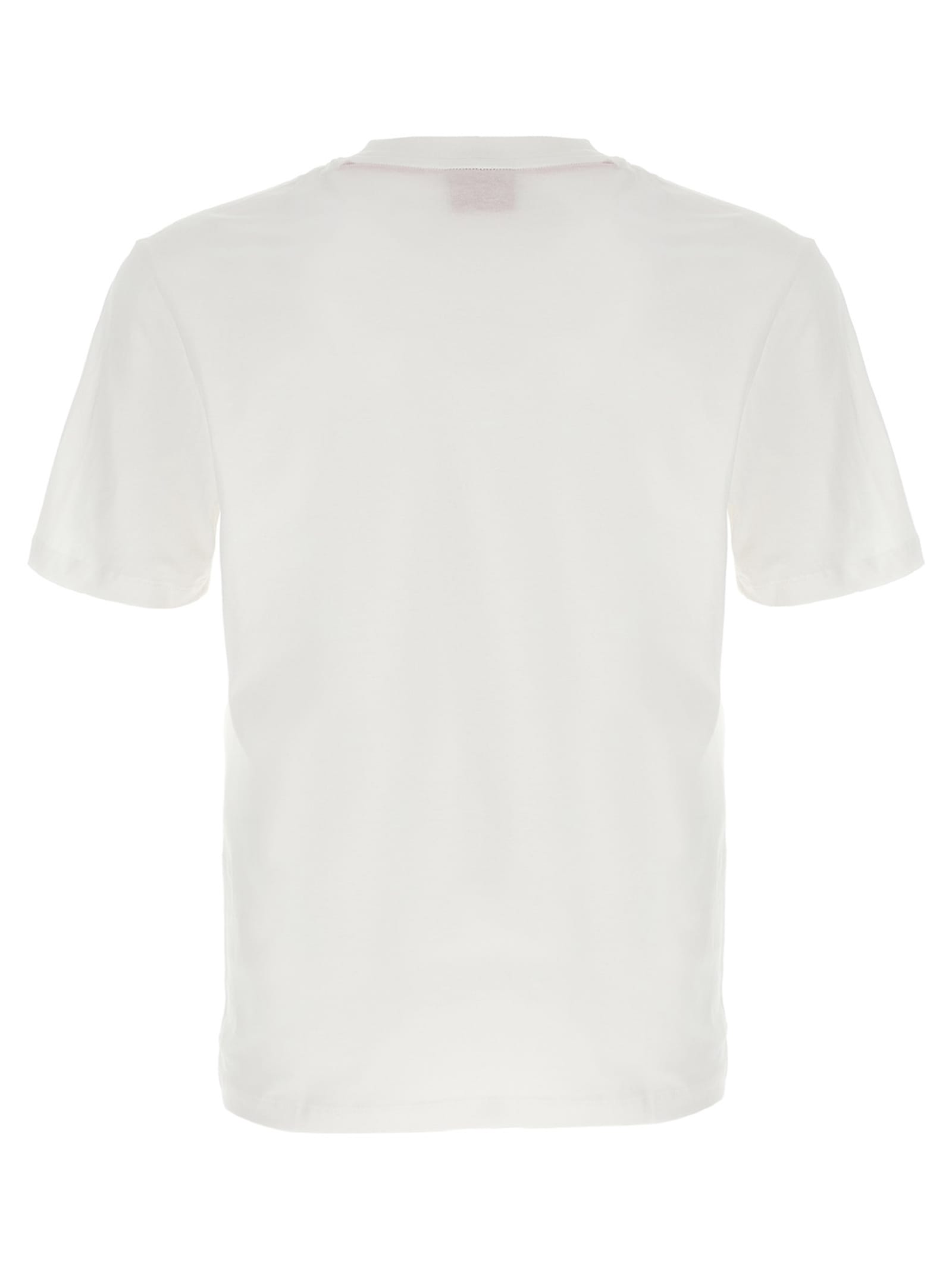Hugo Boss Cotton-jersey T-shirt With Geometric Logo Embroidery In White