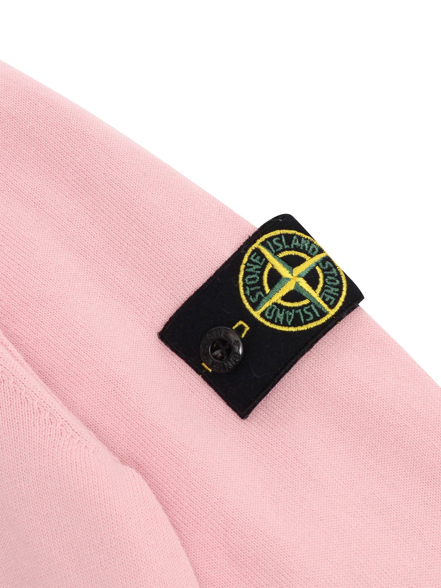 Shop Stone Island Junior Pink Sweatshirt With Logo