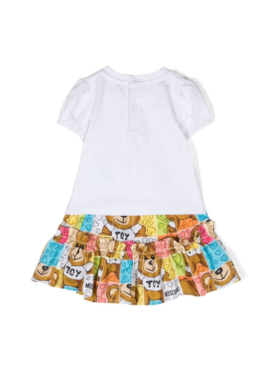Shop Moschino T-shirt And Skirtset In Multicolour