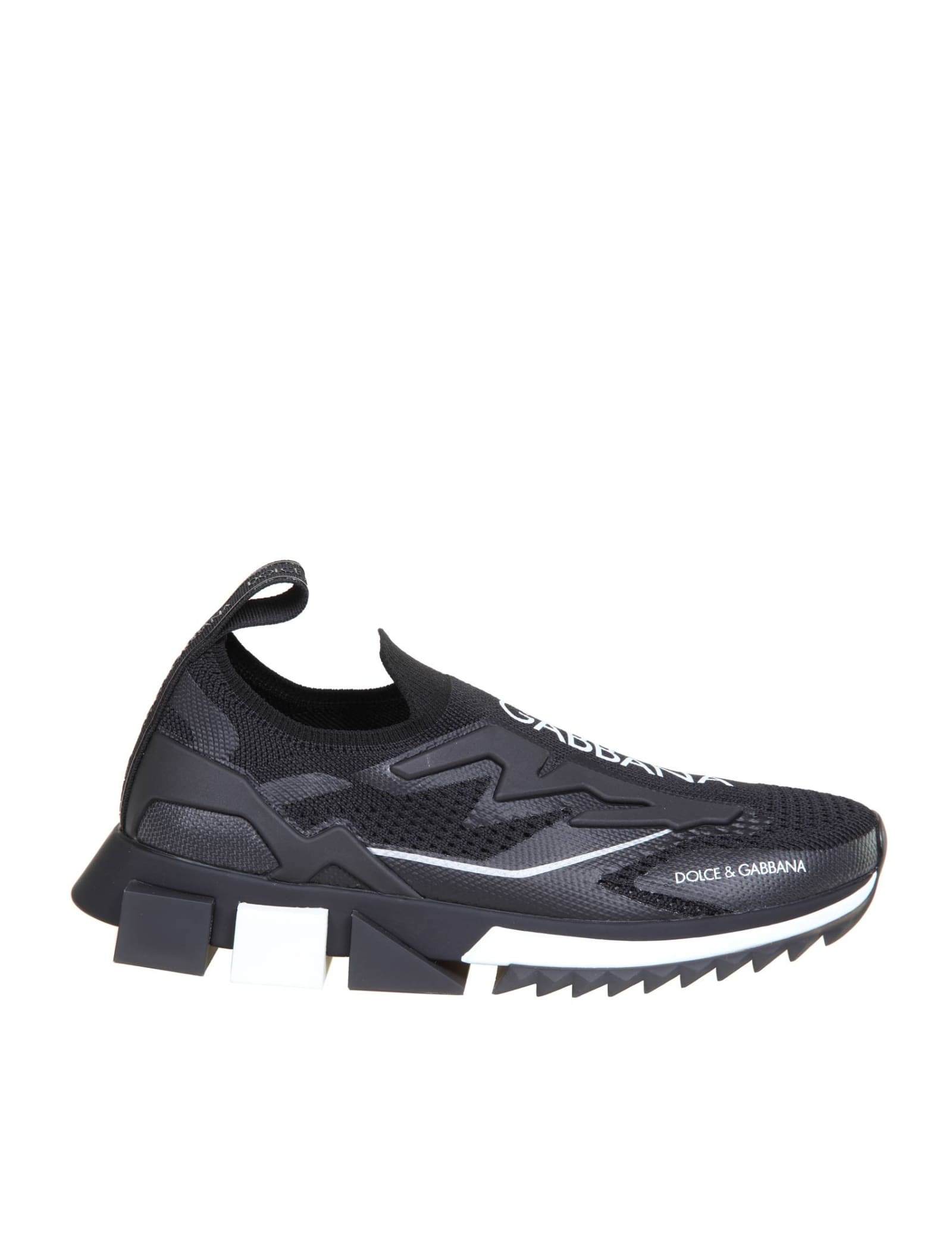 Dolce & Gabbana Sneakers In Stretch Jersey Color Black