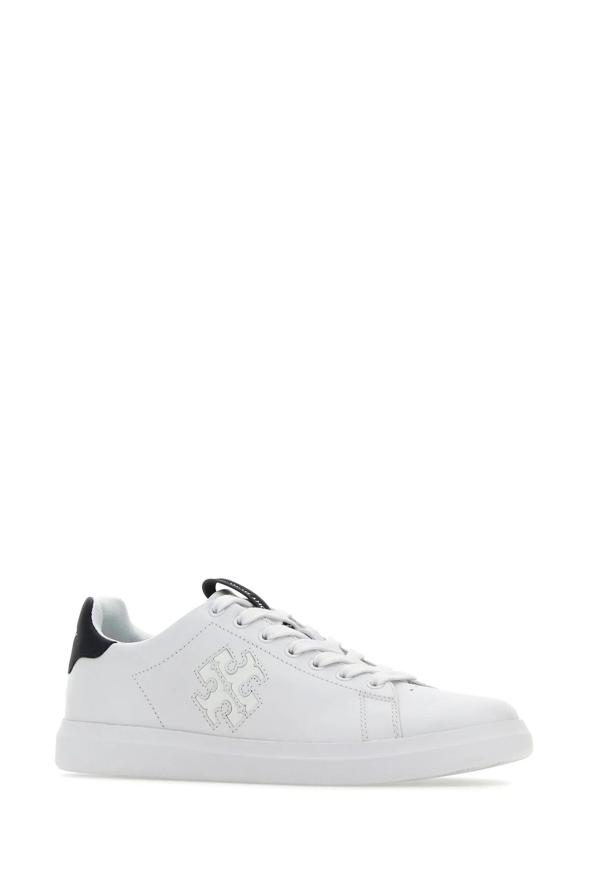 Shop Tory Burch Chalk Leather Howell Court Sneakers