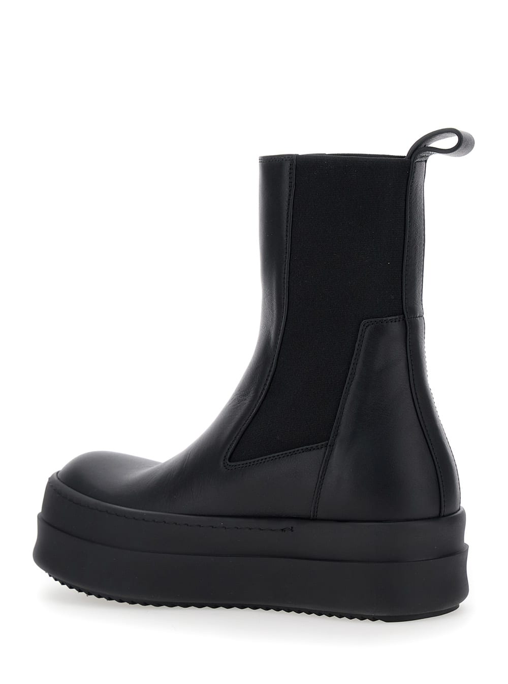 Shop Rick Owens Mega Bumper Black Boots With Chunky Sole In Leather Woman