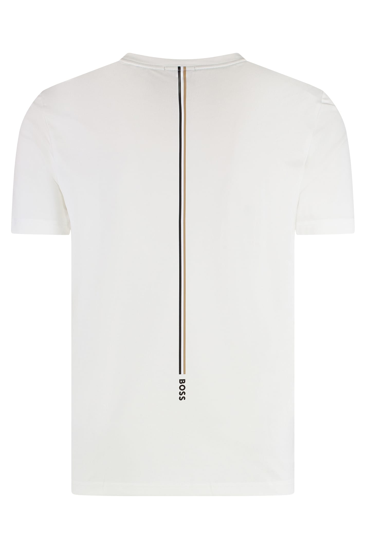 Hugo Boss Slim Fit Crew Neck T-shirt With Back Stripe Detail In White
