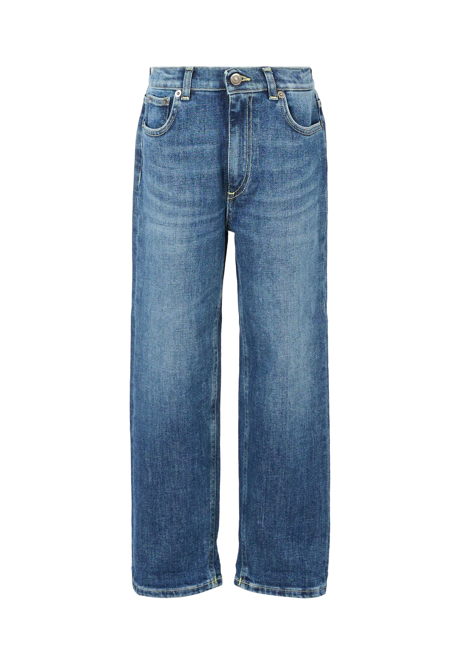 Dondup Kids' Blue Jeans For Boy With Logo