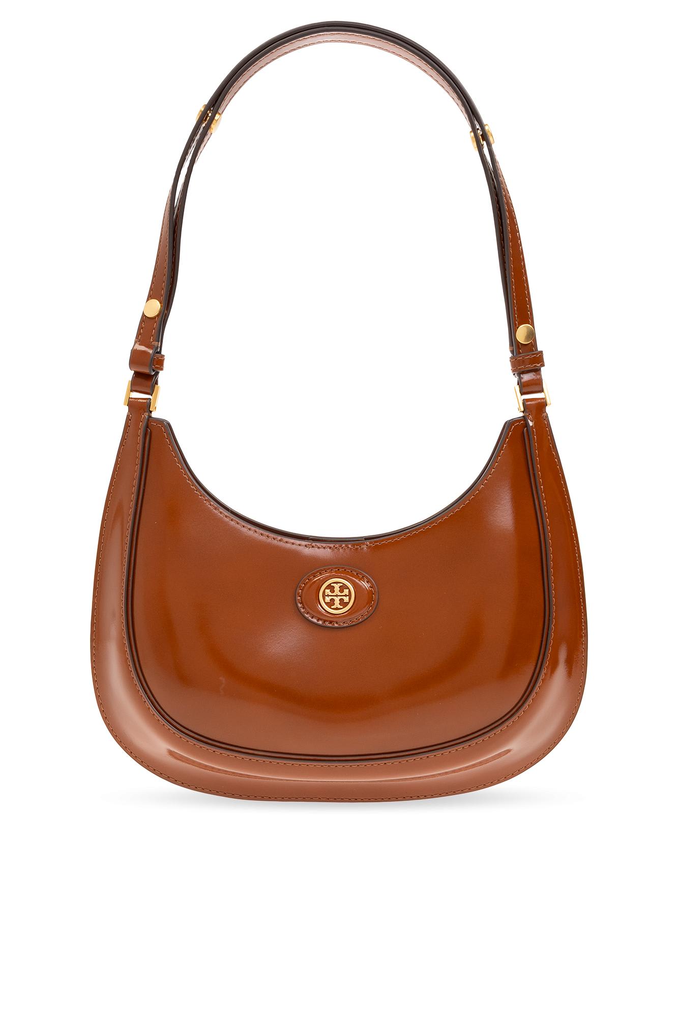 Tory Burch Robinson Shoulder Bag In Leather Brown
