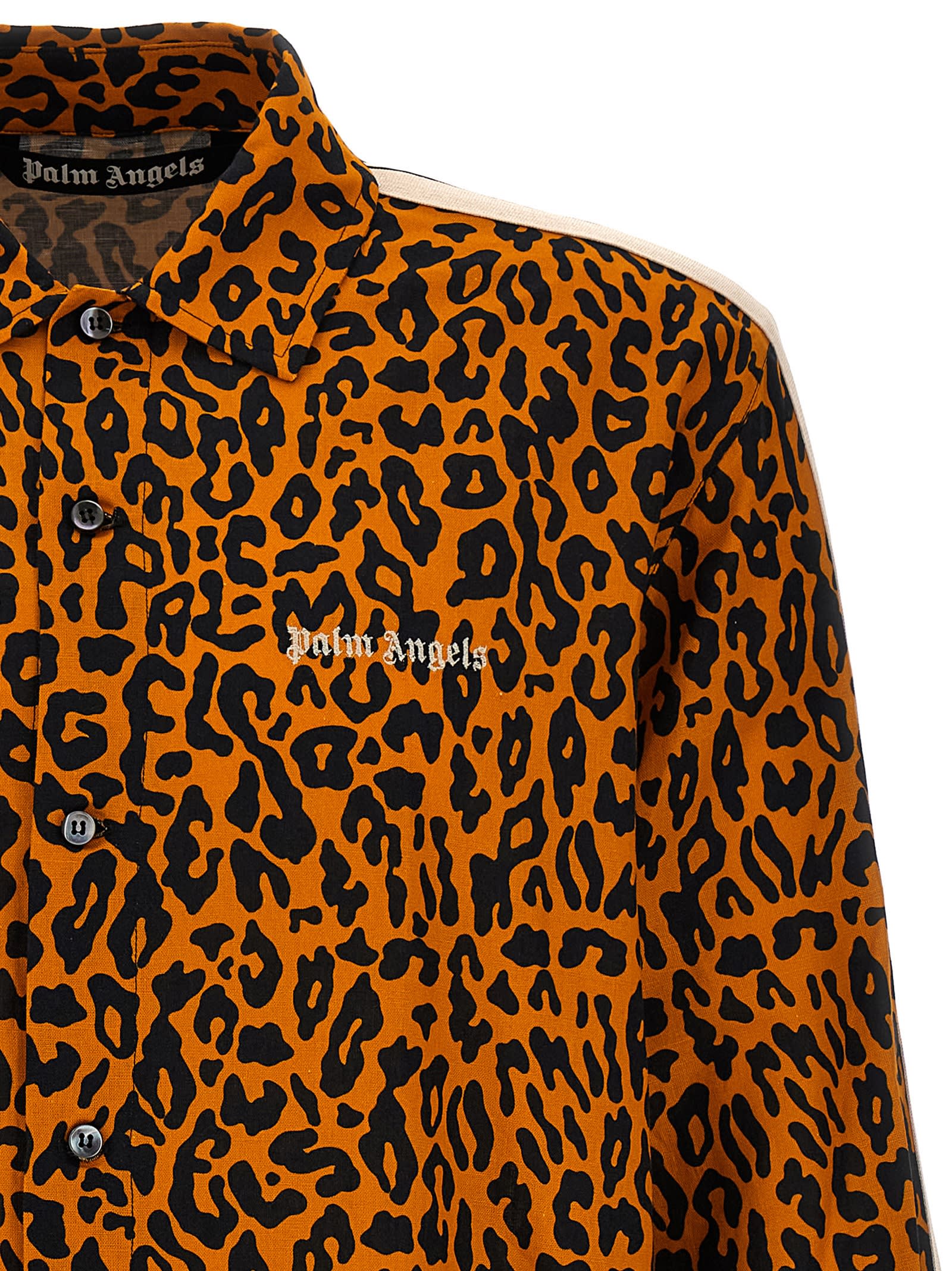 Shop Palm Angels Cheetah Track Shirt In Multicolor