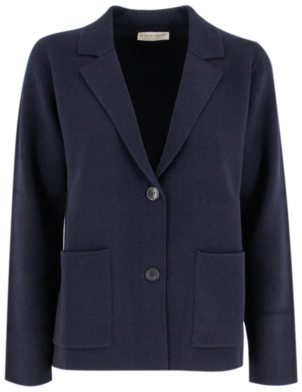 Shop Le Tricot Perugia Jacket In Dark Blue