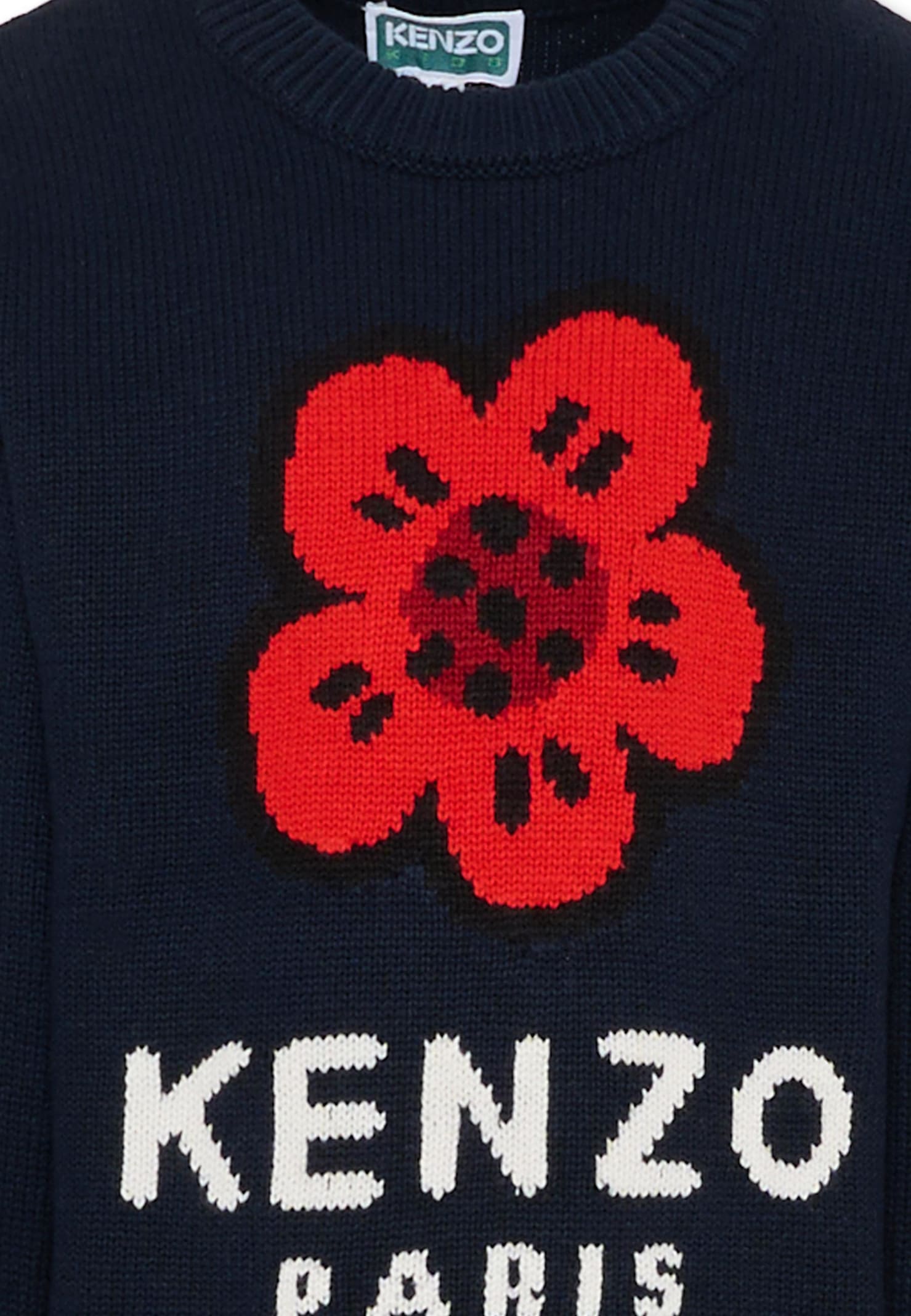 Kenzo Boke Flower Sweater In Blue