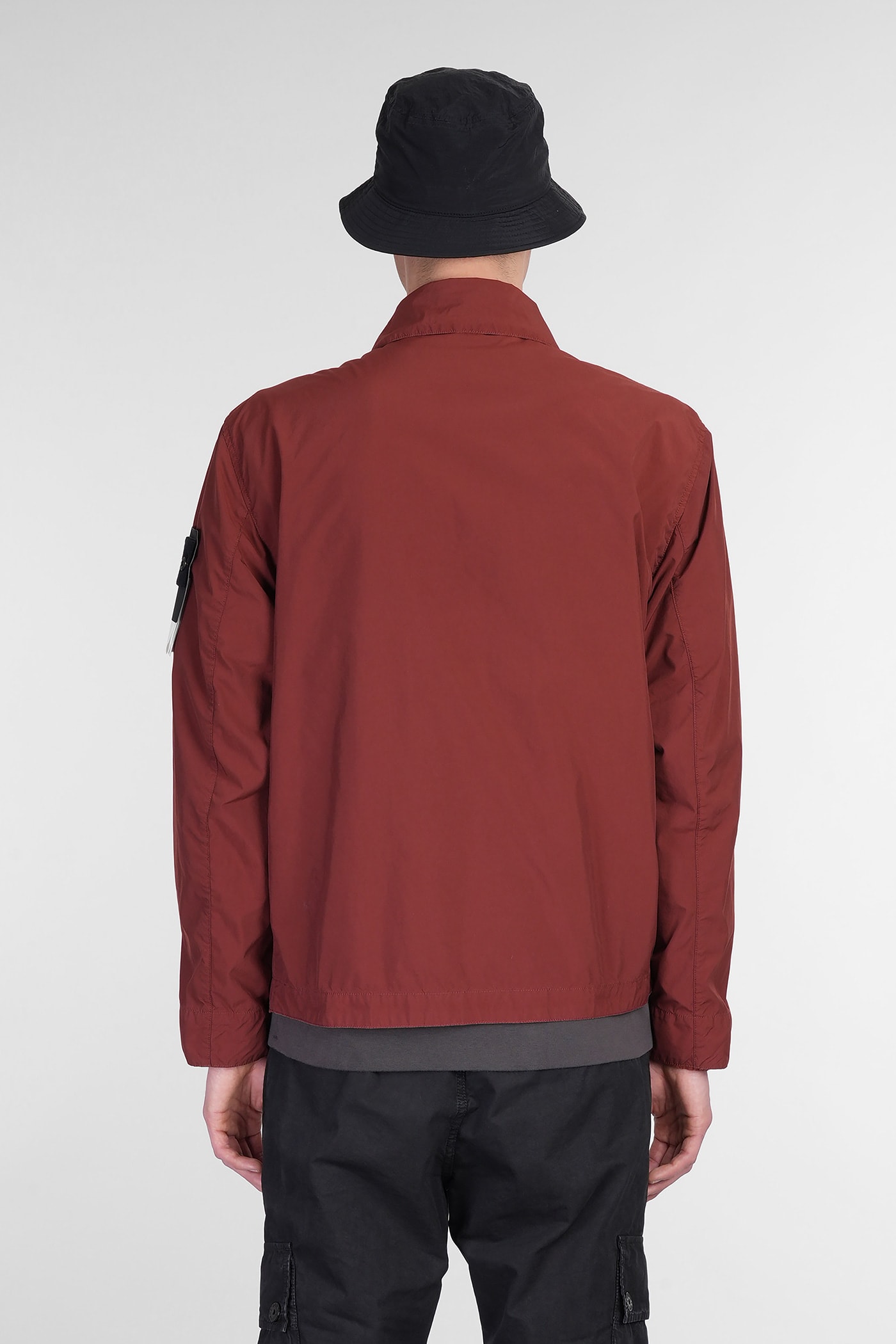 Stone Island Casual Jacket In Red Polyester