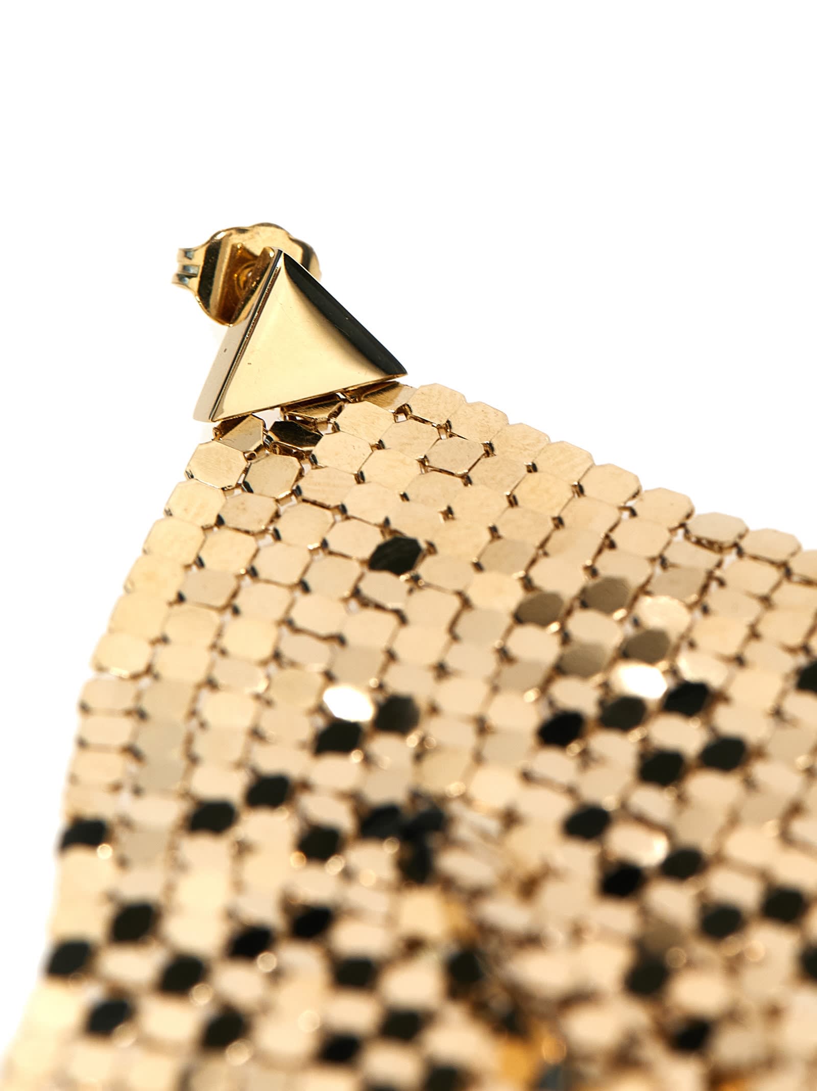 Shop Rabanne Gold Chainmail Earrings