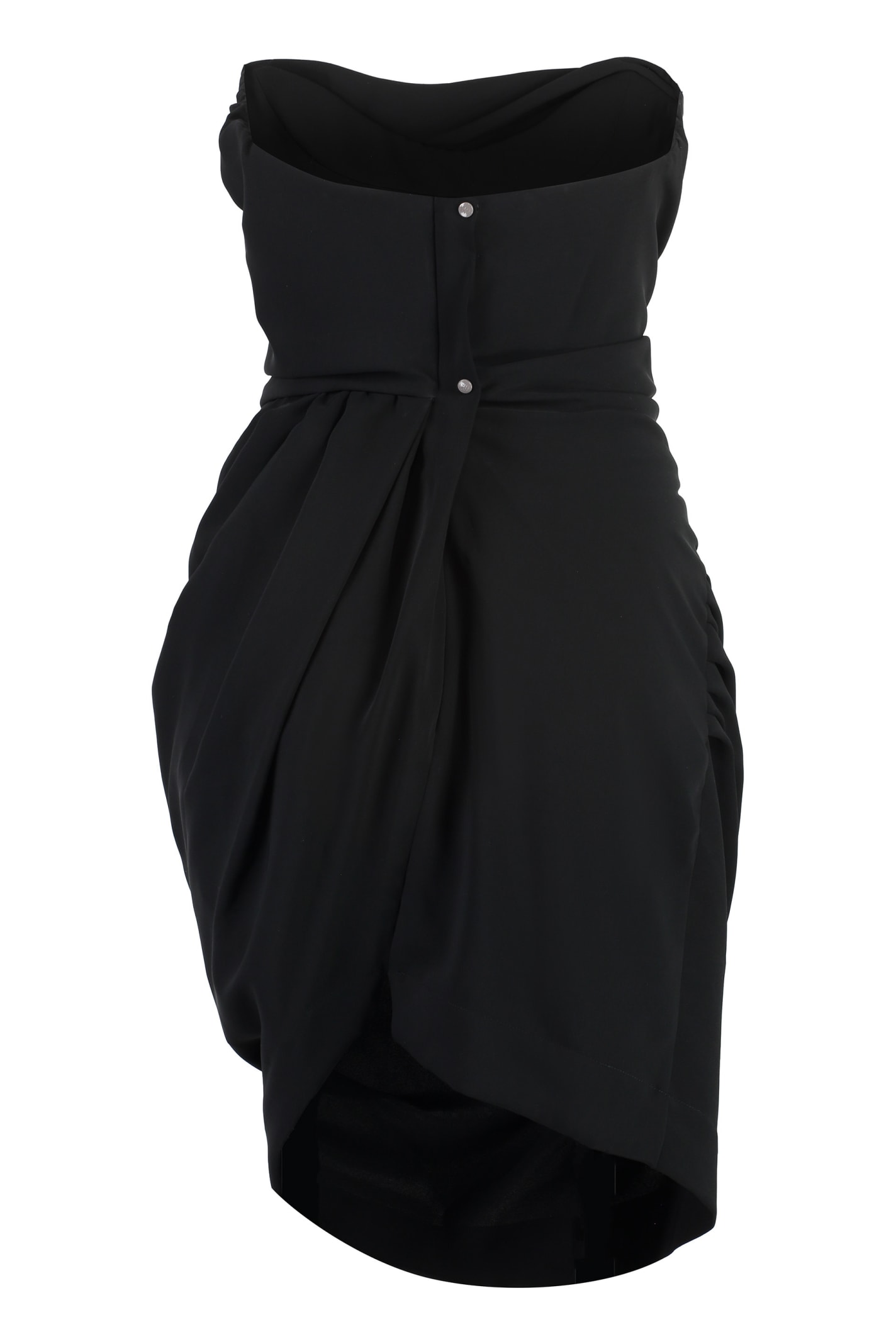 Shop Vivienne Westwood Gathered Dress In Black
