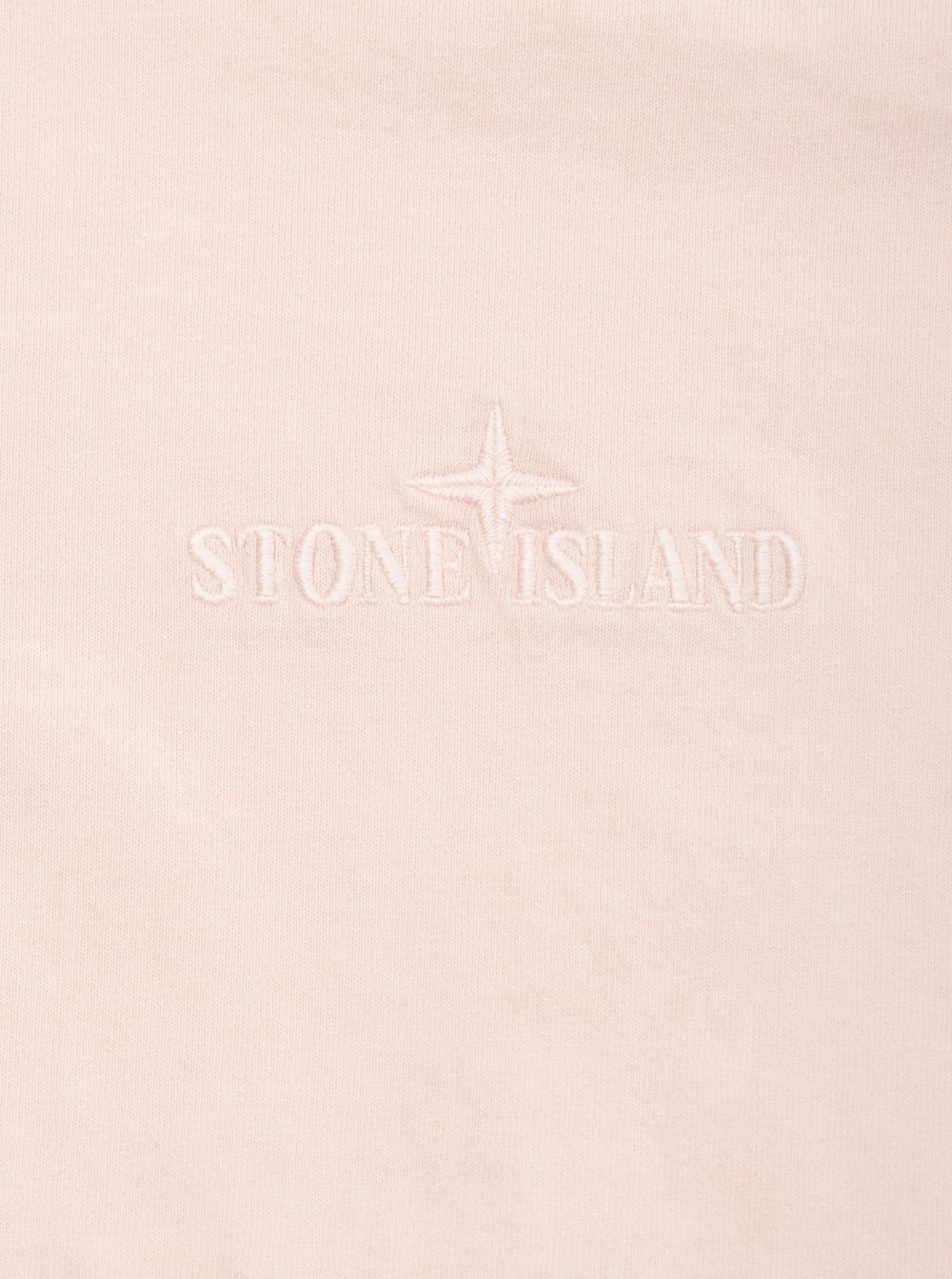 Stone Island Pink T-shirt With Round Neck And Logo Embroidery On The Front In Cotton Boy In Pink