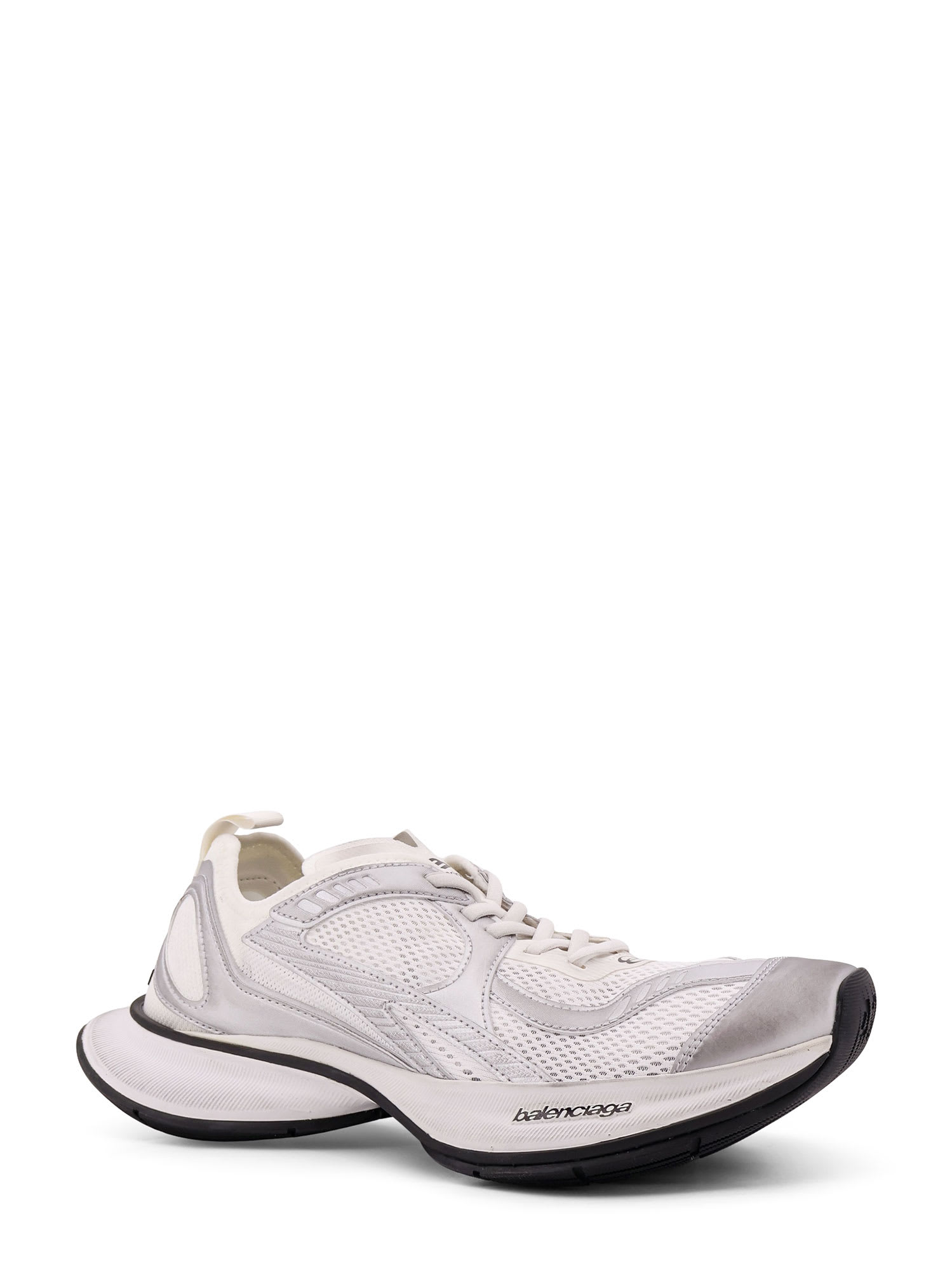 Balenciaga White And Silver Sneaker Circuit In White