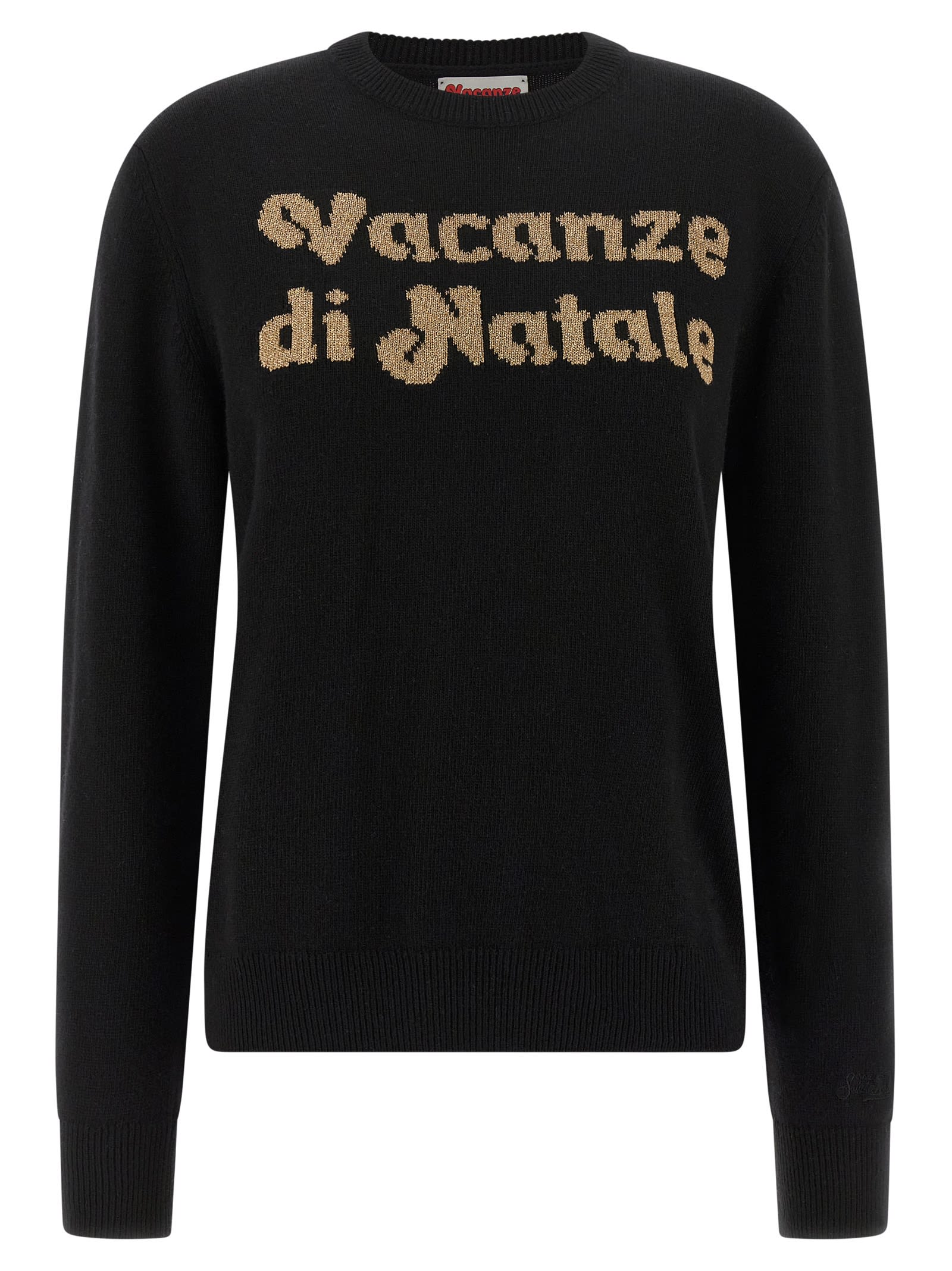 Mc2 Saint Barth New Queen-vacanze Di Natale Sweater Limited Ed. In Black